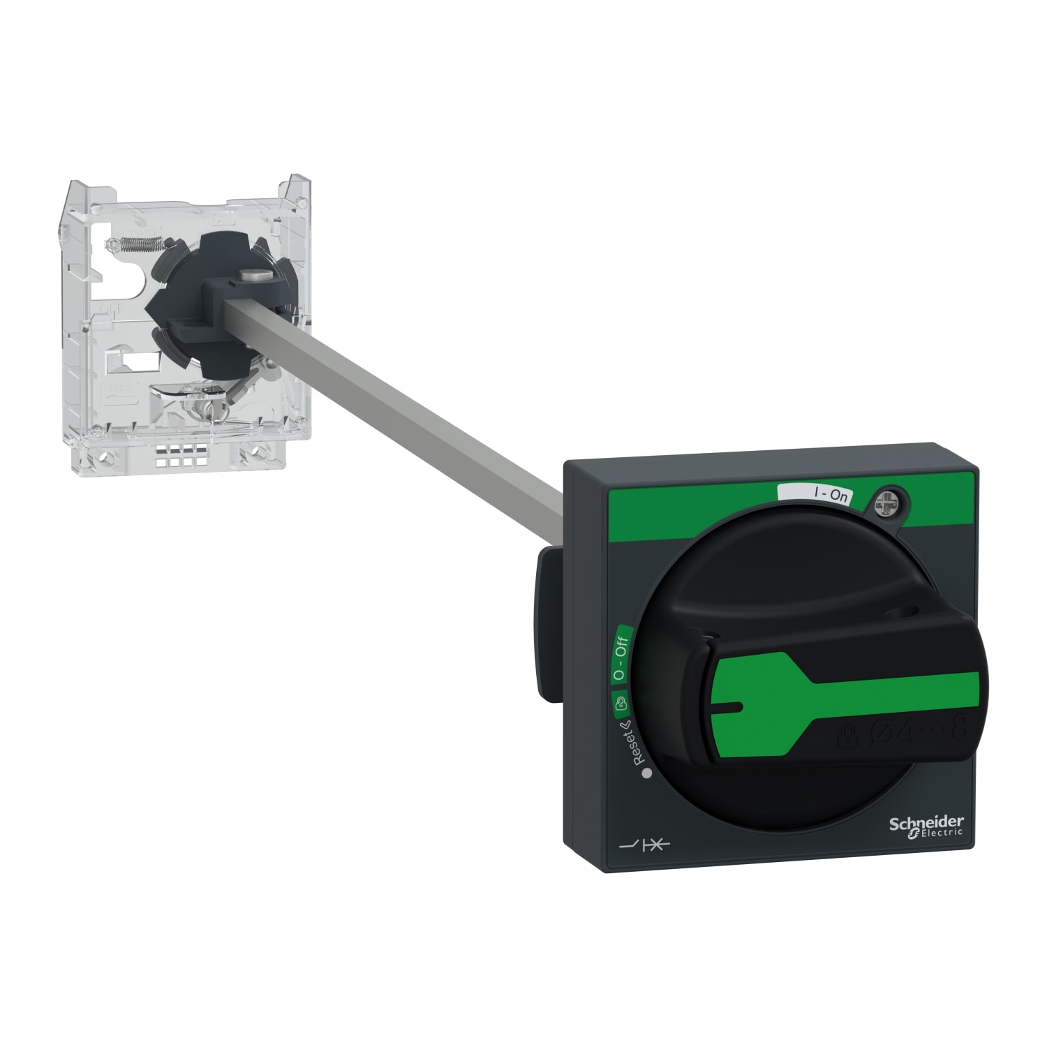 SCHNEIDER ELECTRIC - Kit impugnatura rotante estesa, TeSys GV2, IP65, maniglia nera, senza indicazione di scatto, per GV2L-GV2P