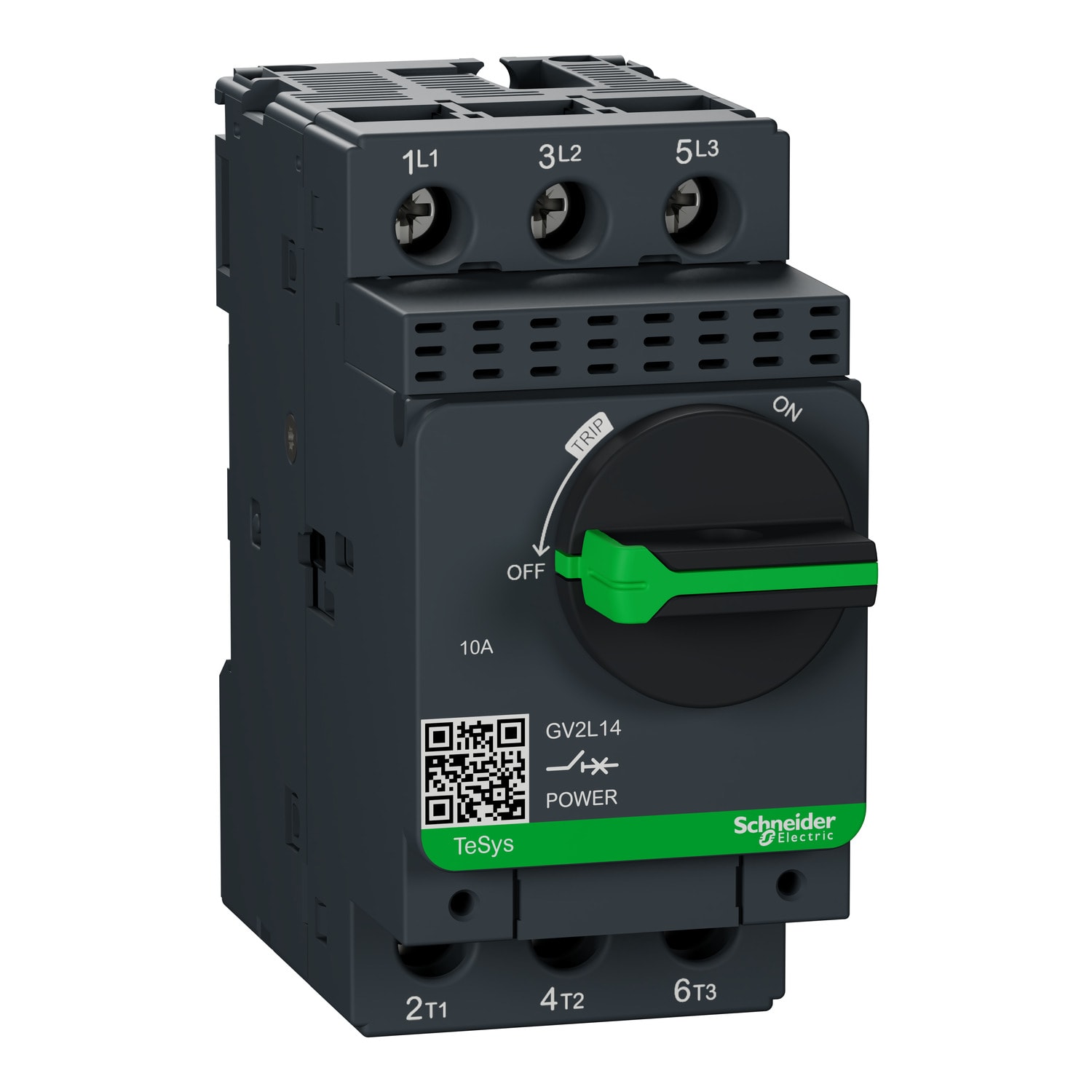 SCHNEIDER ELECTRIC - Interruttore automatico magnetico manovra rotativa, TeSys, GV2L, 10A viti serrafilo