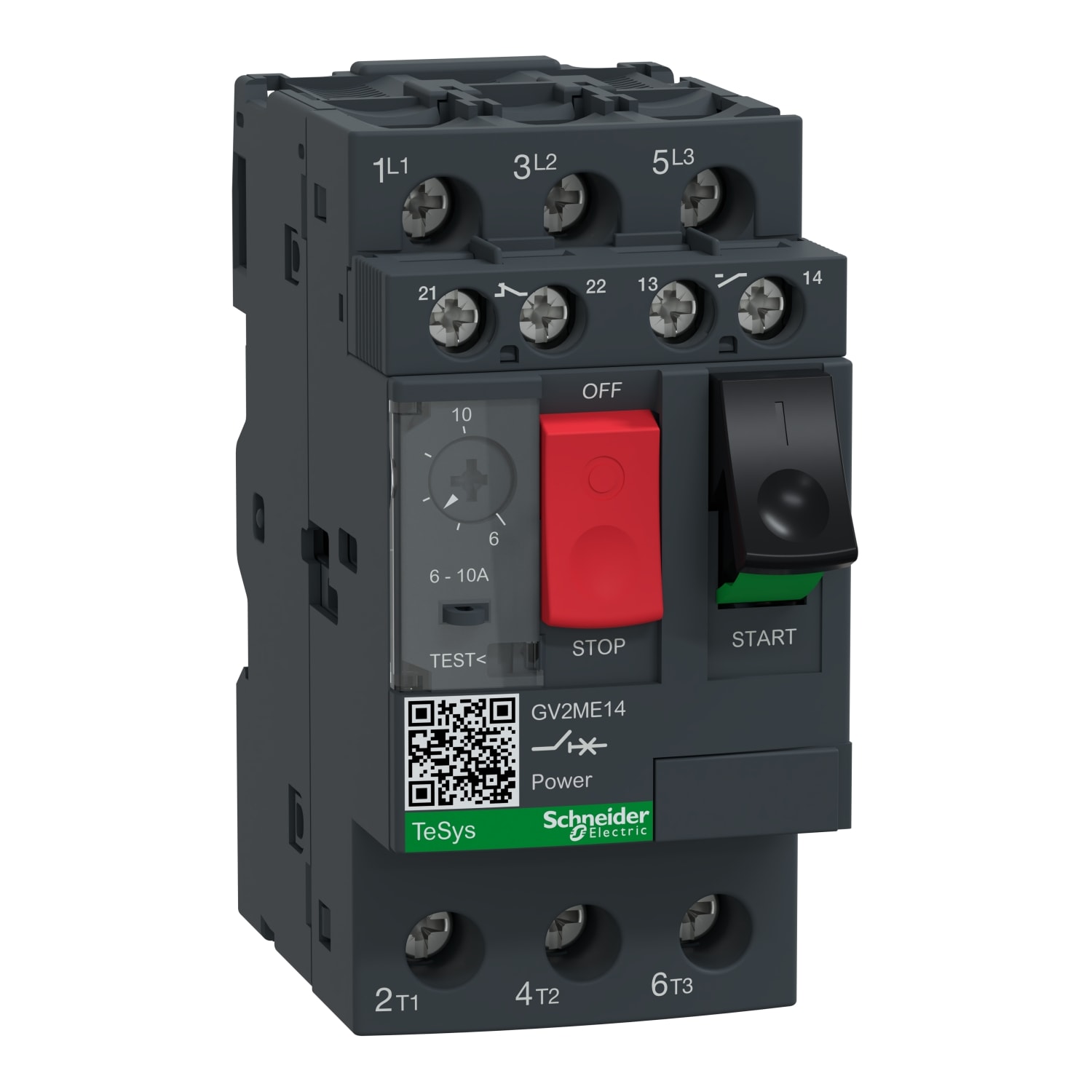 SCHNEIDER ELECTRIC - Interruttore automatico GV2-ME - 6-10 A - 3 3d - sganciatore magnetico termico