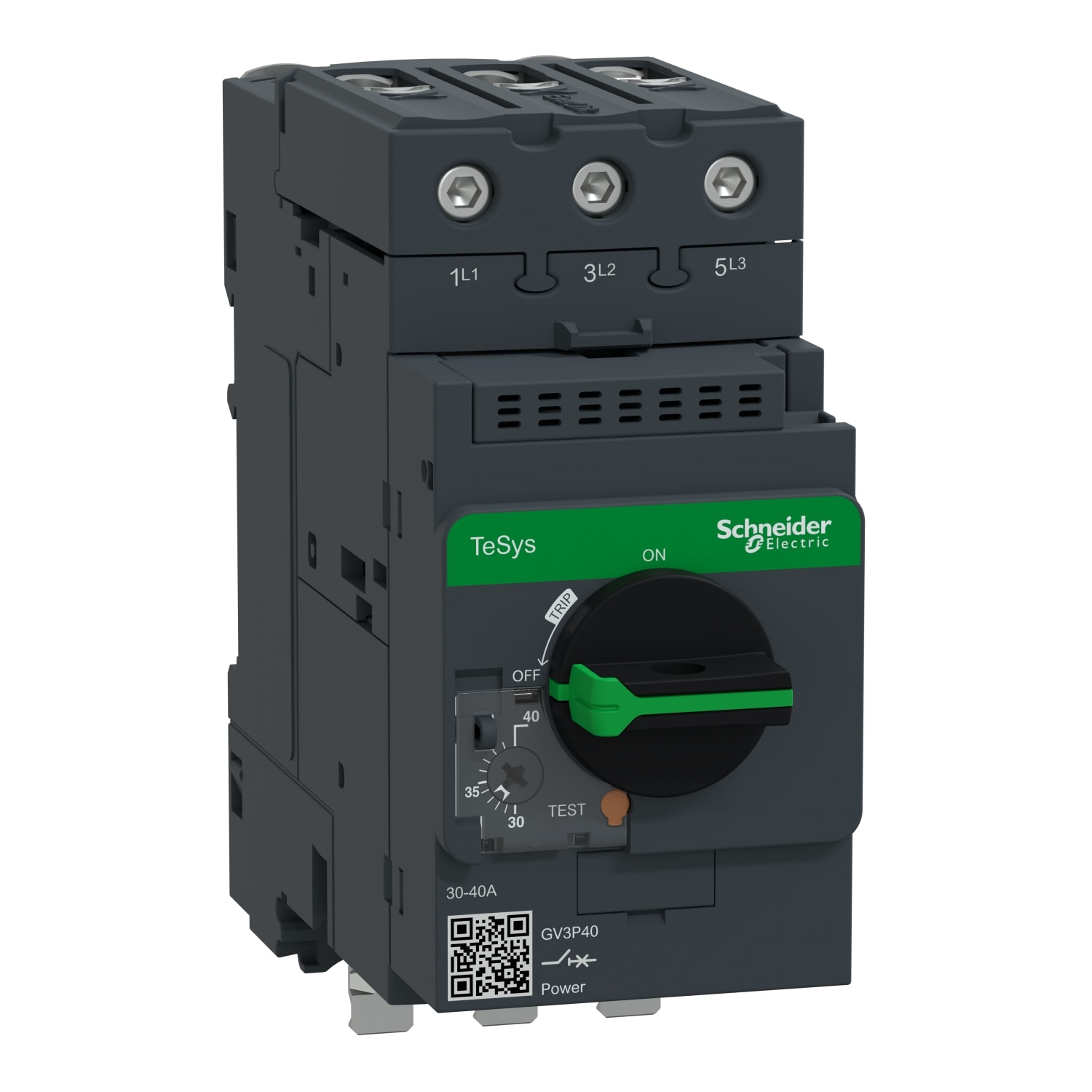 SCHNEIDER ELECTRIC - Int. autom. TeSys GV3 - magnterm - manovra rotativa - 30-40A EverLink a vite BTR