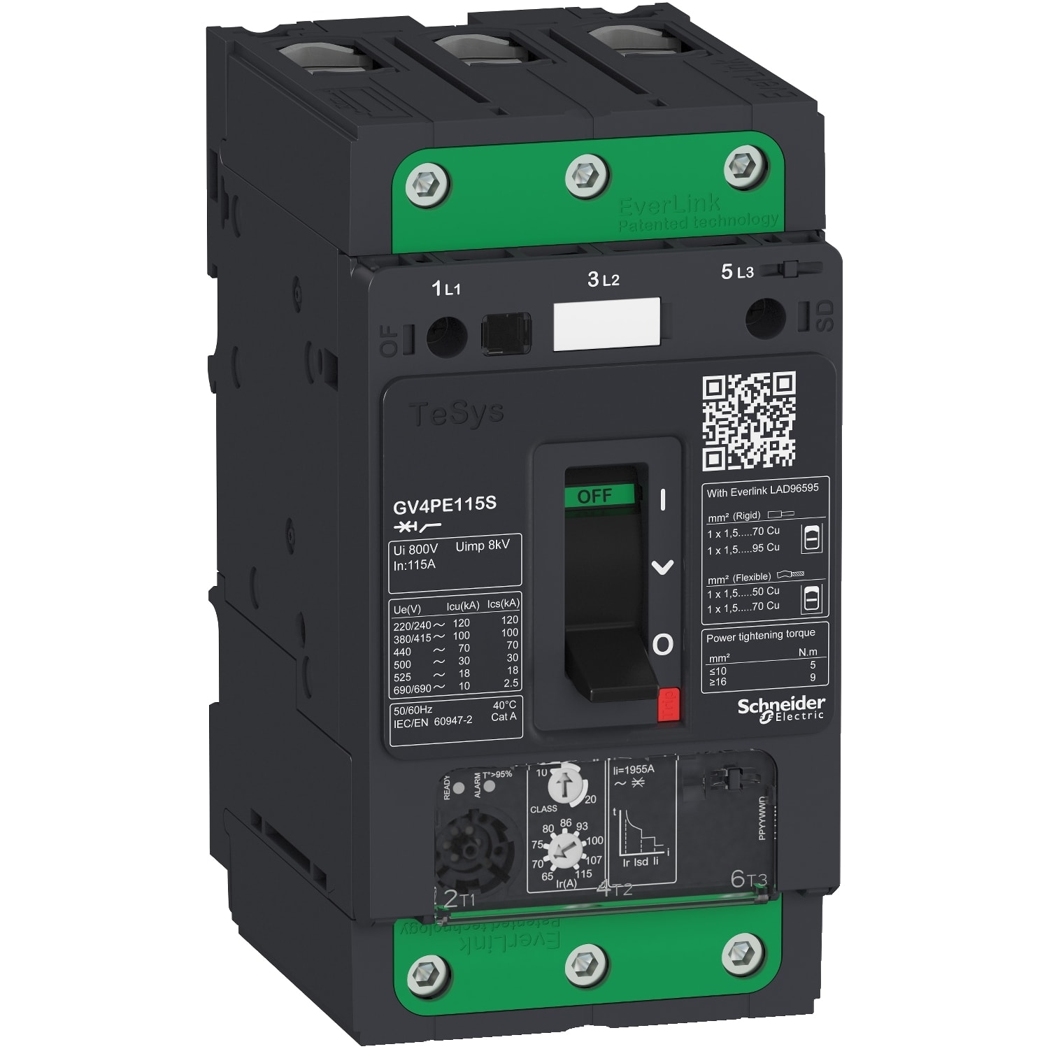 SCHNEIDER ELECTRIC - Interruttore salvamotore magnetotermico 25A 50kA Everlink