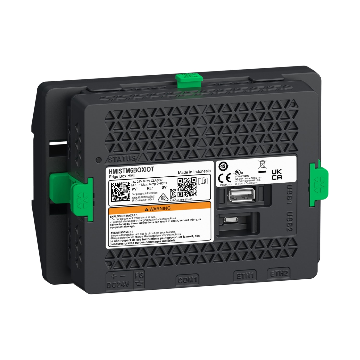 SCHNEIDER ELECTRIC - Edge Box HMI, Harmony ST6, 1COM, 2Ethernet, 2 USB, 24 VDC