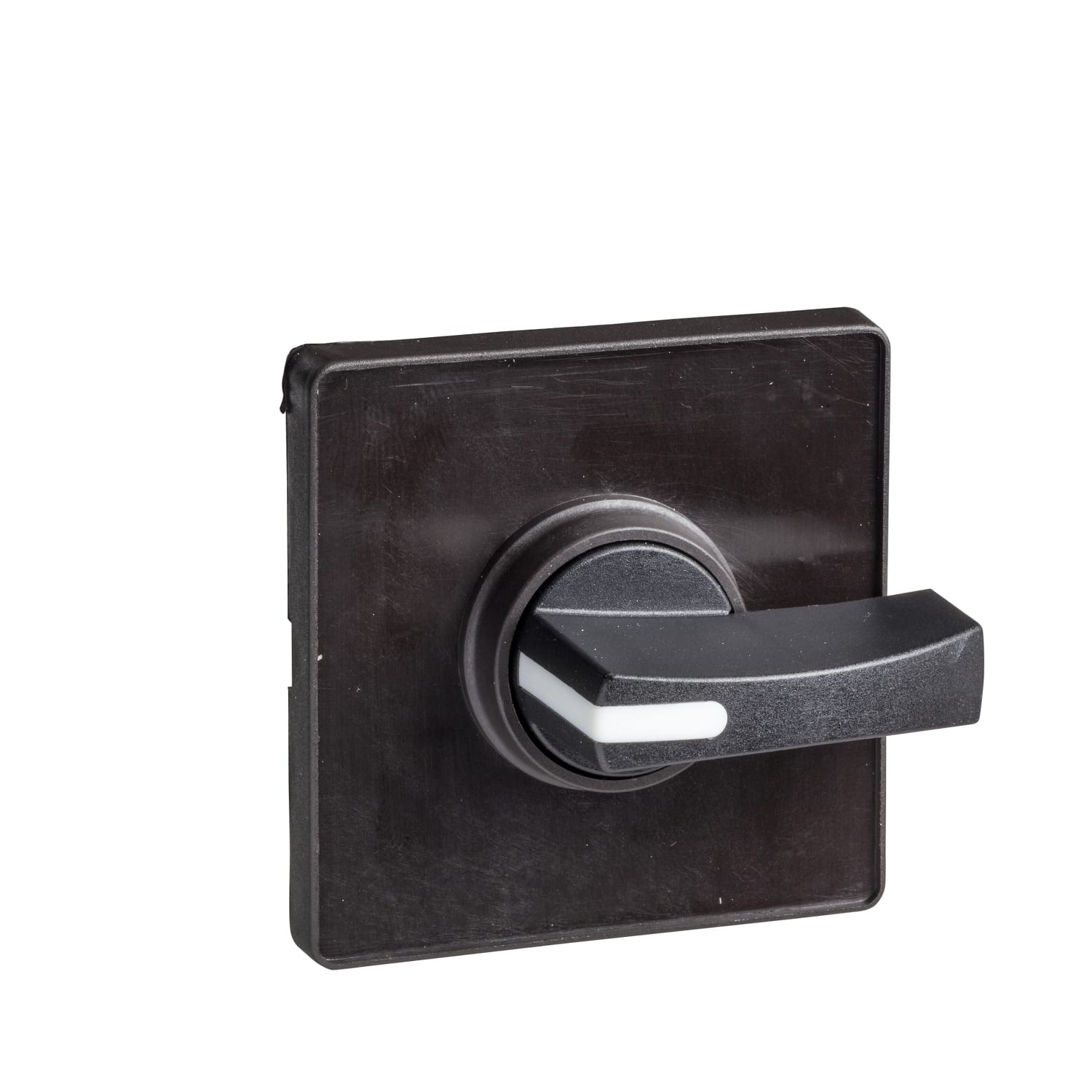 SCHNEIDER ELECTRIC - Testa commutatore 60 x 60mm - Harmony K1, K2, 22mm, plastica, leva nera - etichetta neutra metallizzata da incidere
