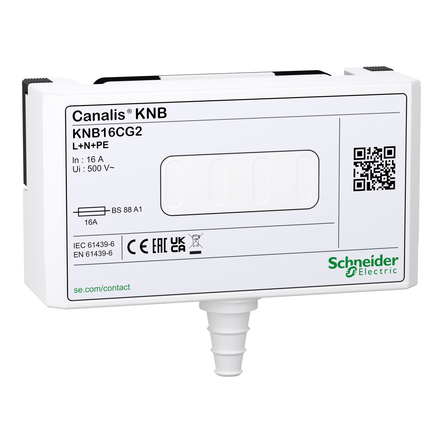 SCHNEIDER ELECTRIC - Canalis - Unità di derivazione per fusibili BS88 - A1 - 16 A -L +N+ +PE