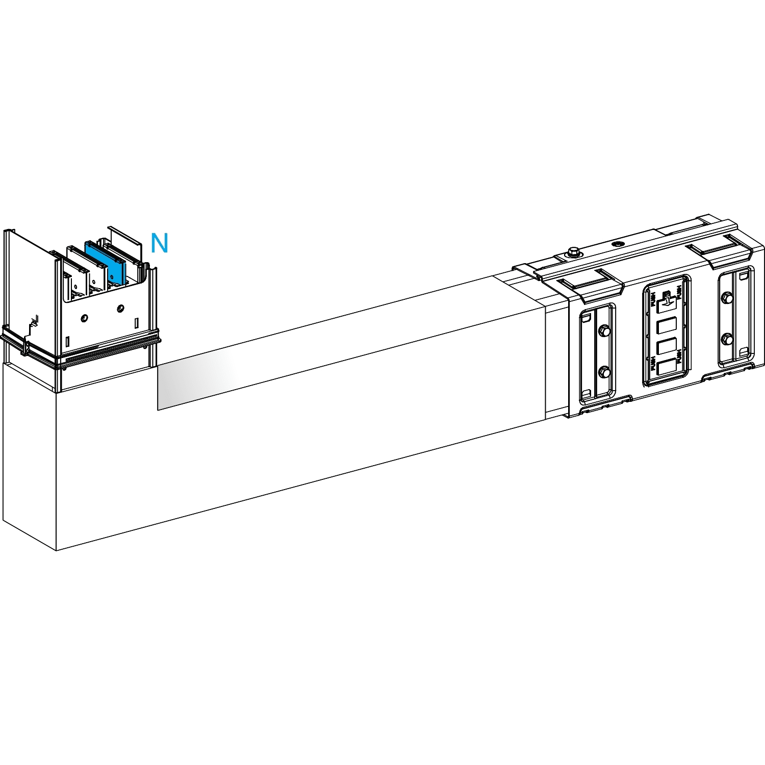 SCHNEIDER ELECTRIC - Angolare verticale pe interno 4 poli 1000A a misura