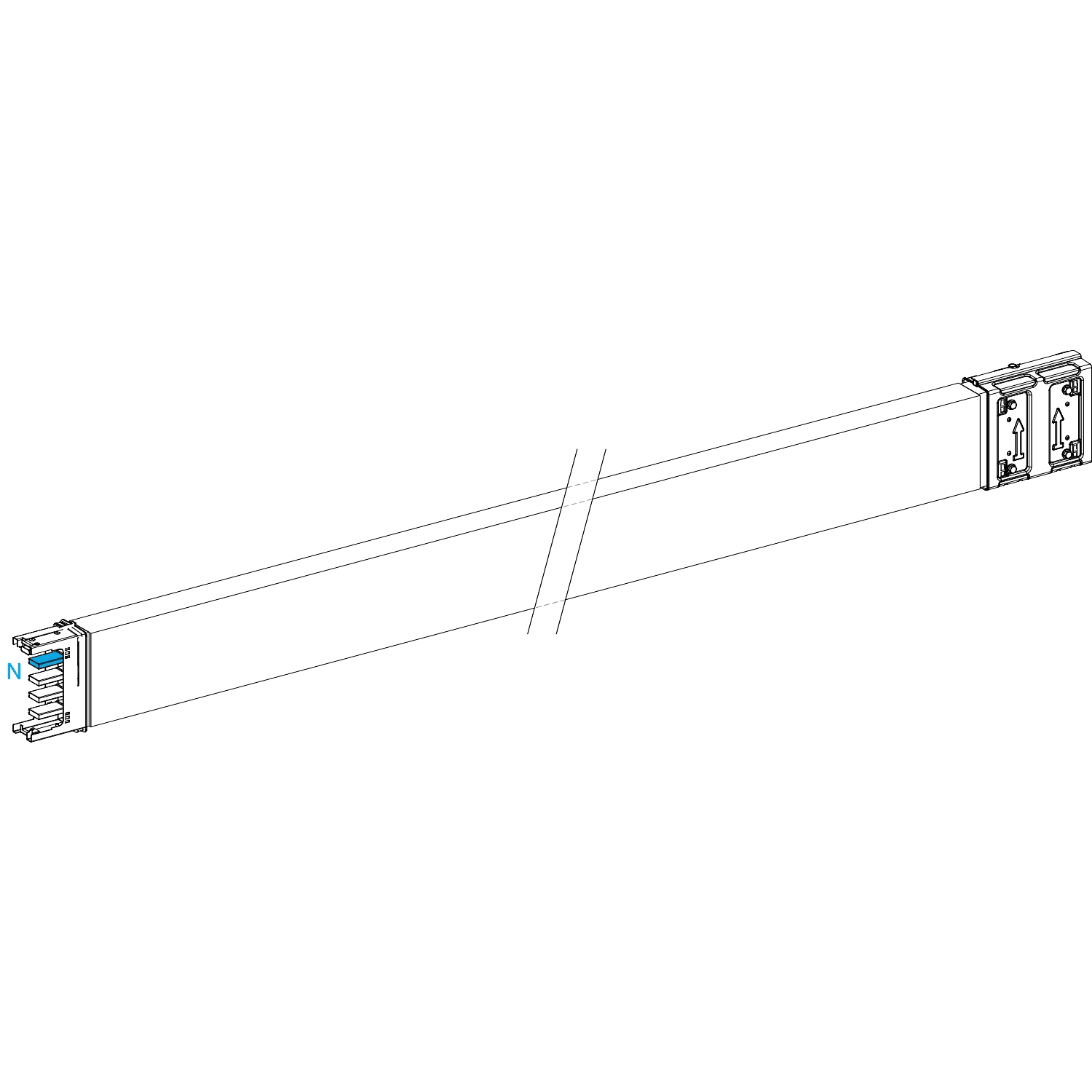 SCHNEIDER ELECTRIC - Elemento rettilineo 400A 4 poli 3m trasporto