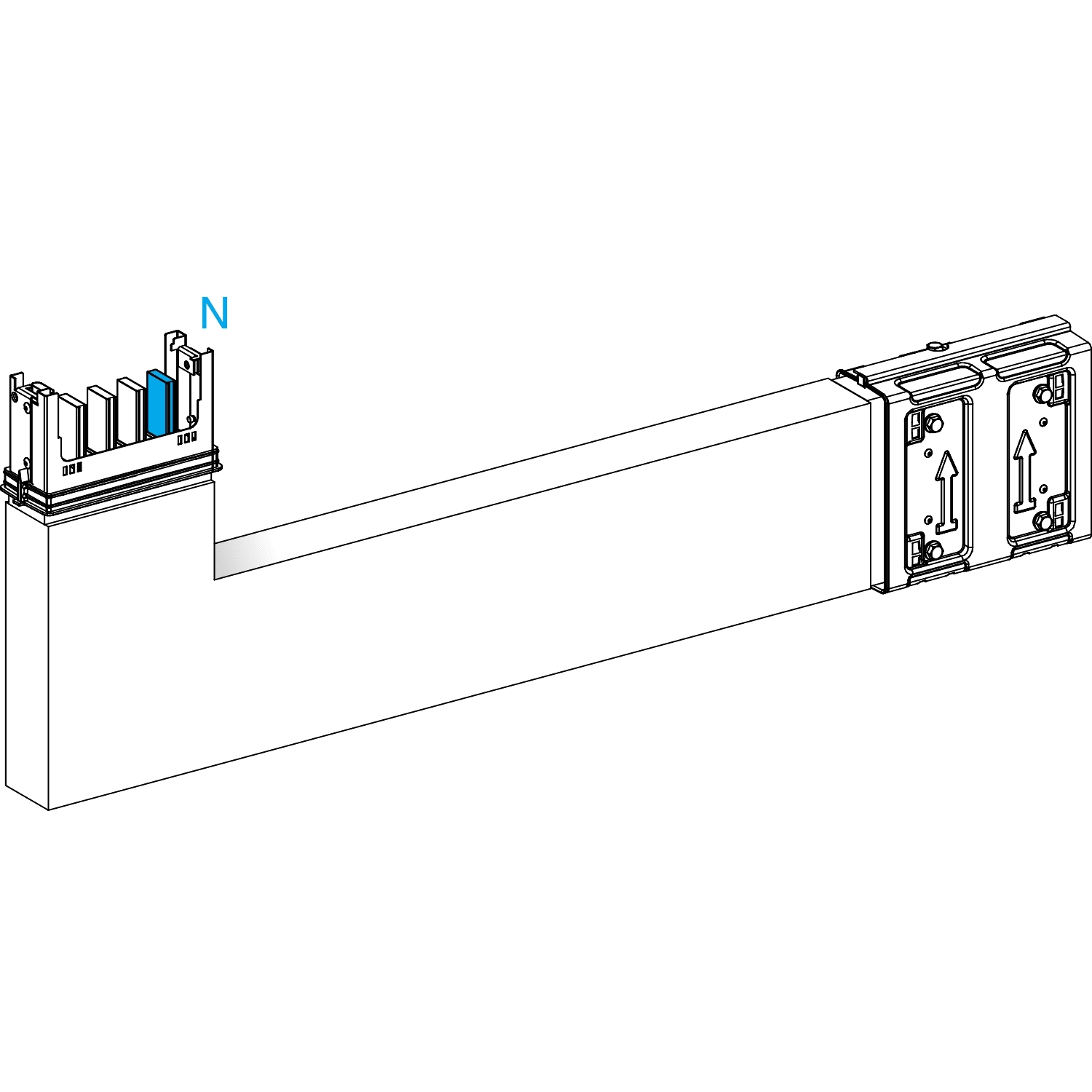 SCHNEIDER ELECTRIC - Angolare verticale pe interno 4 poli 400A a misura