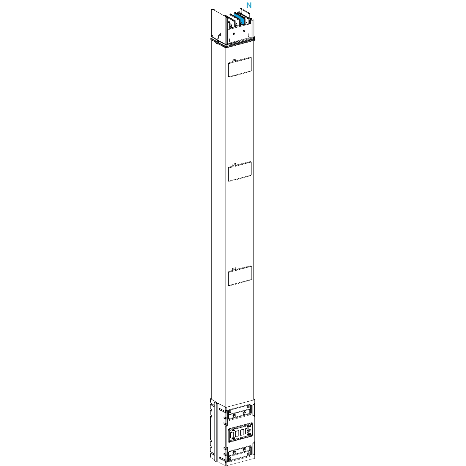 SCHNEIDER ELECTRIC - Canalis - Elemento di colonna - 500 A - 2 m - 3 derivazioni