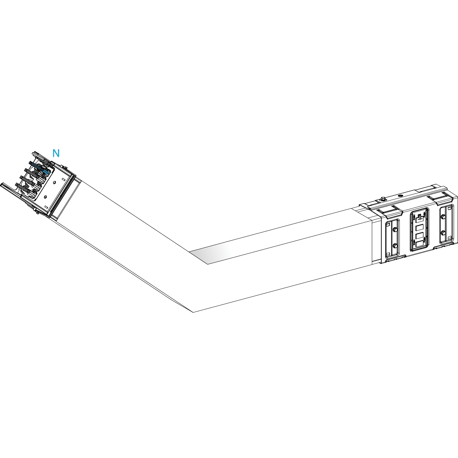 SCHNEIDER ELECTRIC - Angolare verticale pe interno 4 poli 630A a misura angolare