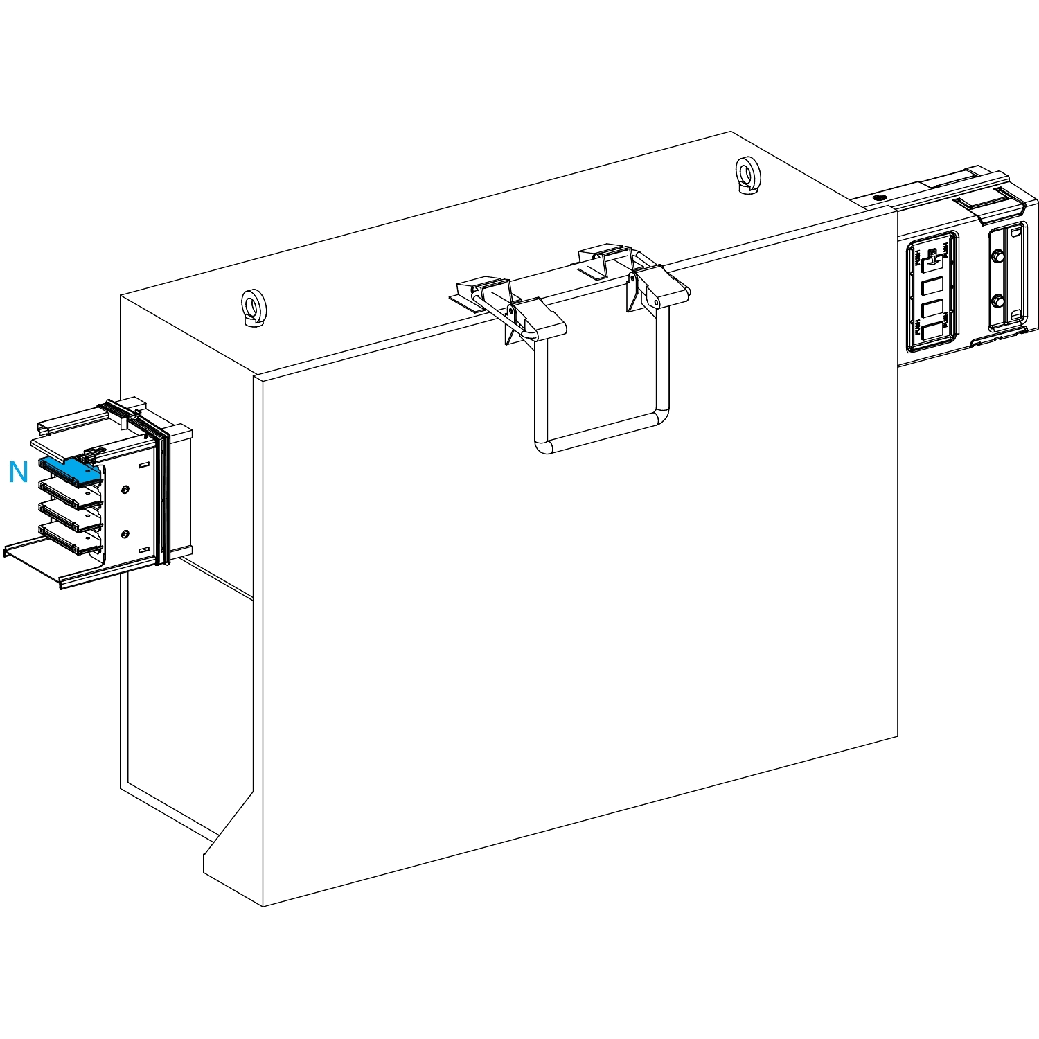 SCHNEIDER ELECTRIC - Canalis - Unità di derivazione per fusibile NF o DIN - 630 A - 3L + N + PE