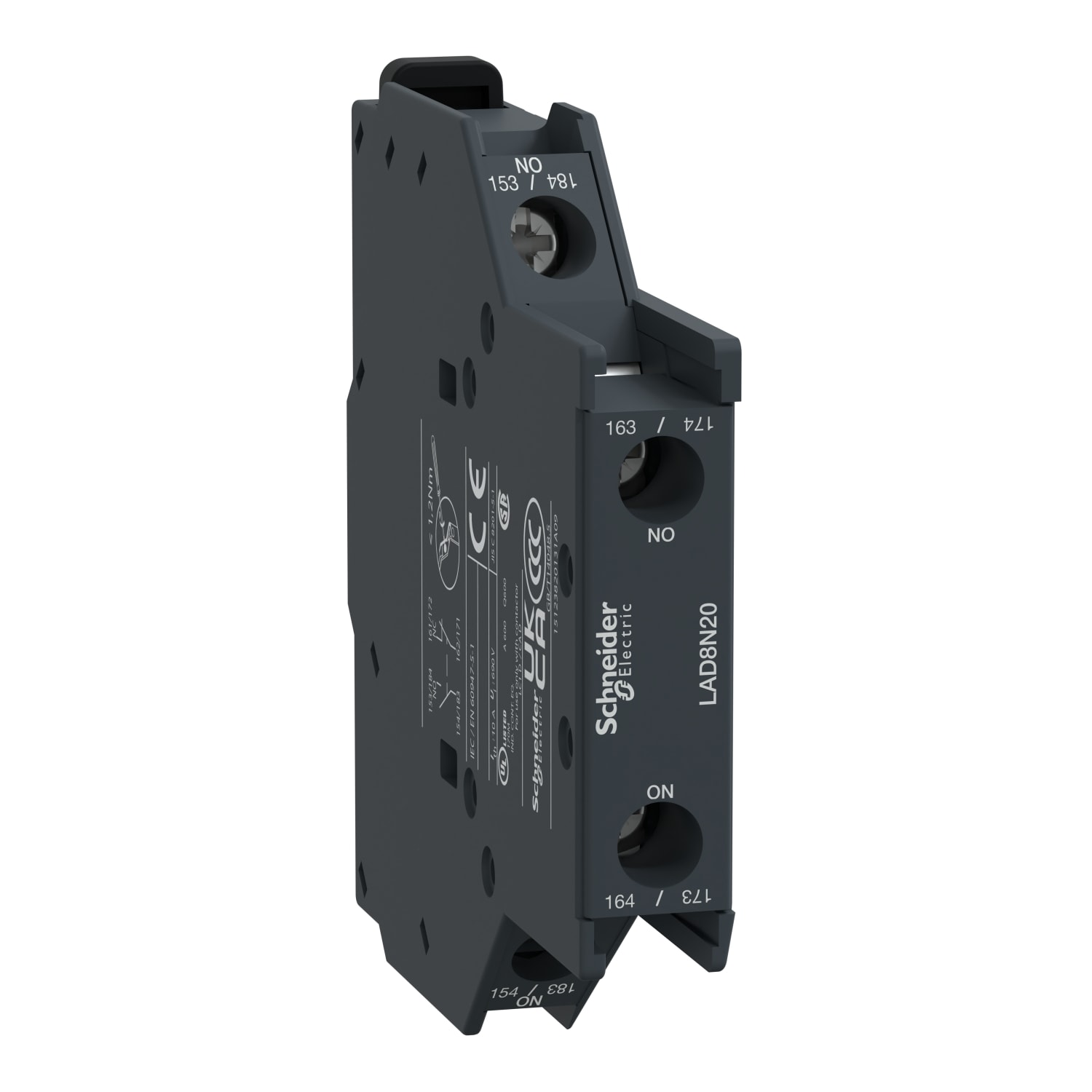 SCHNEIDER ELECTRIC - Blocco contatti ausiliari TeSys - 2 NO - Morsetti a vite