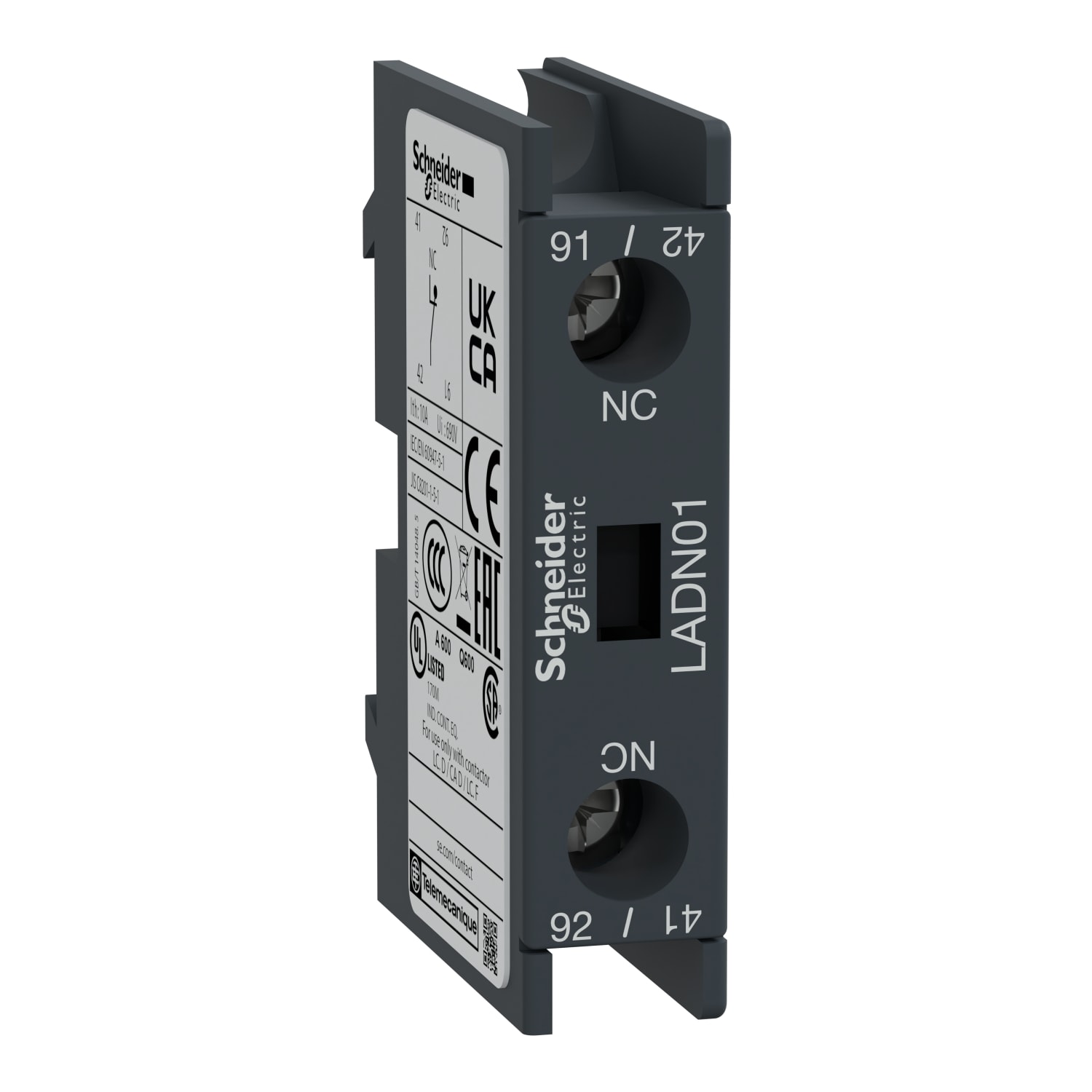 SCHNEIDER ELECTRIC - Blocco contatti ausiliari TeSys - 1NC - Morsetti a vite