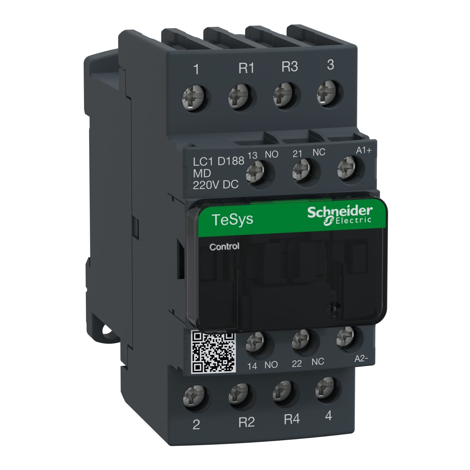 SCHNEIDER ELECTRIC - Contattore TeSys LC1-D - 4 poli (2NO + 2NC) - CA-1 440V 32 A - Bobina 220 V CC