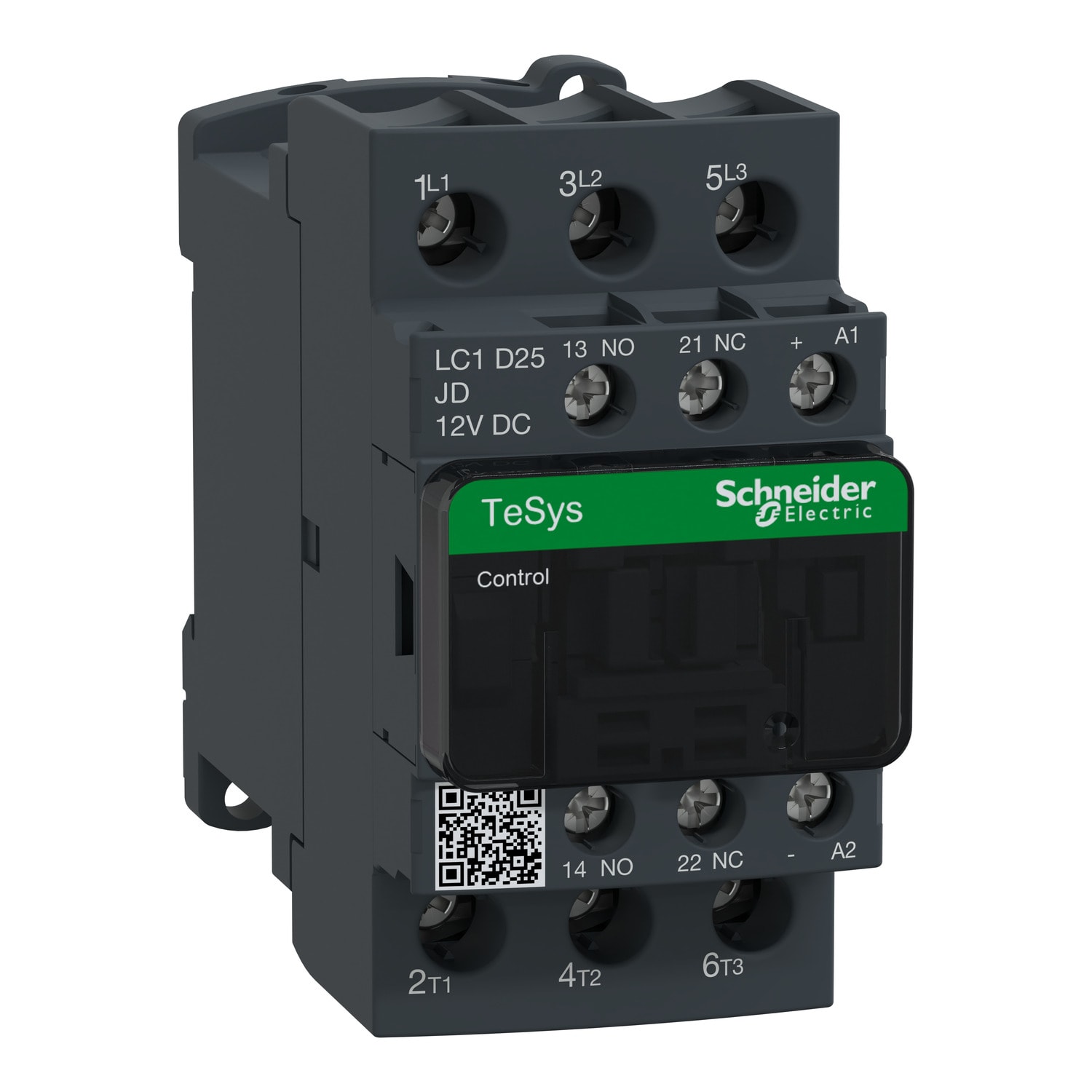 SCHNEIDER ELECTRIC - Contattore TeSys LC1D - 3 poli - AC3 440V 25 A - 12 V CC