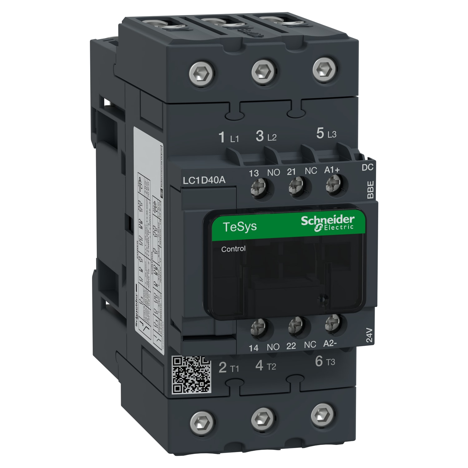 SCHNEIDER ELECTRIC - TeSys D Green contattore - 3P - <= 440 V - 40 A AC-3 - 24 V DC