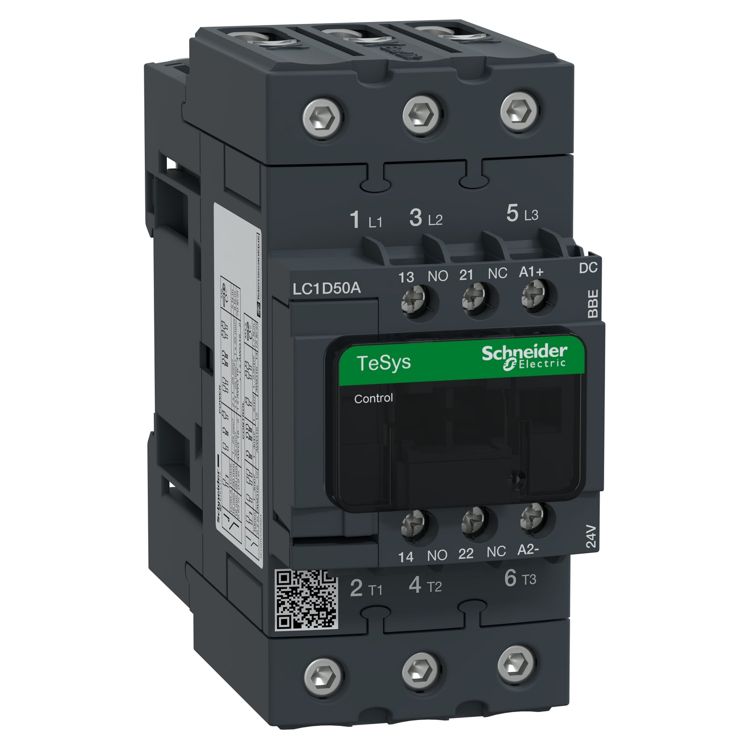 SCHNEIDER ELECTRIC - TeSys D Green contattore - 3P - <= 440 V - 50 A AC-3 - 24 V DC