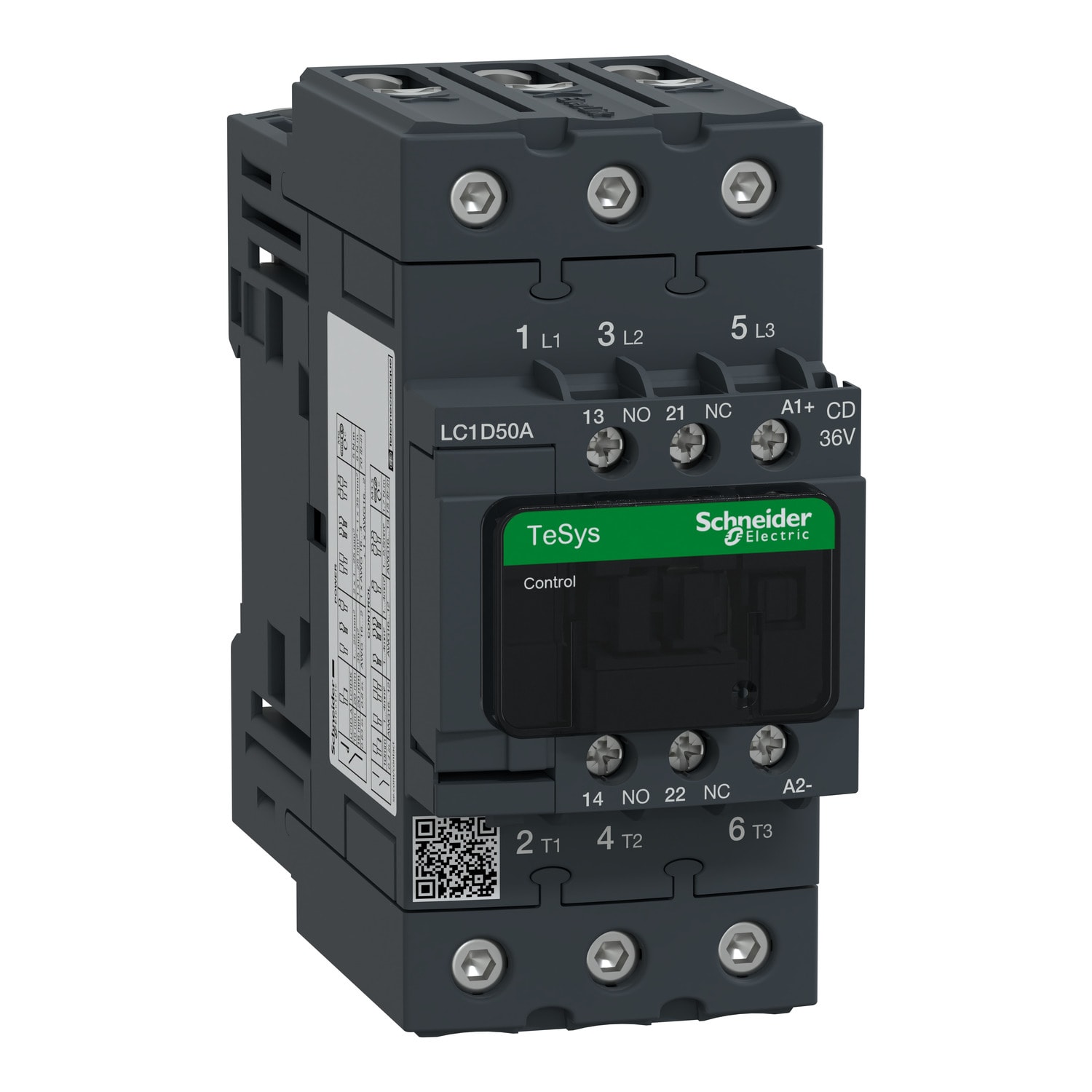 SCHNEIDER ELECTRIC - Contattore TeSys LC1D - 3 poli - AC3 440V 50 A - 36 V CC