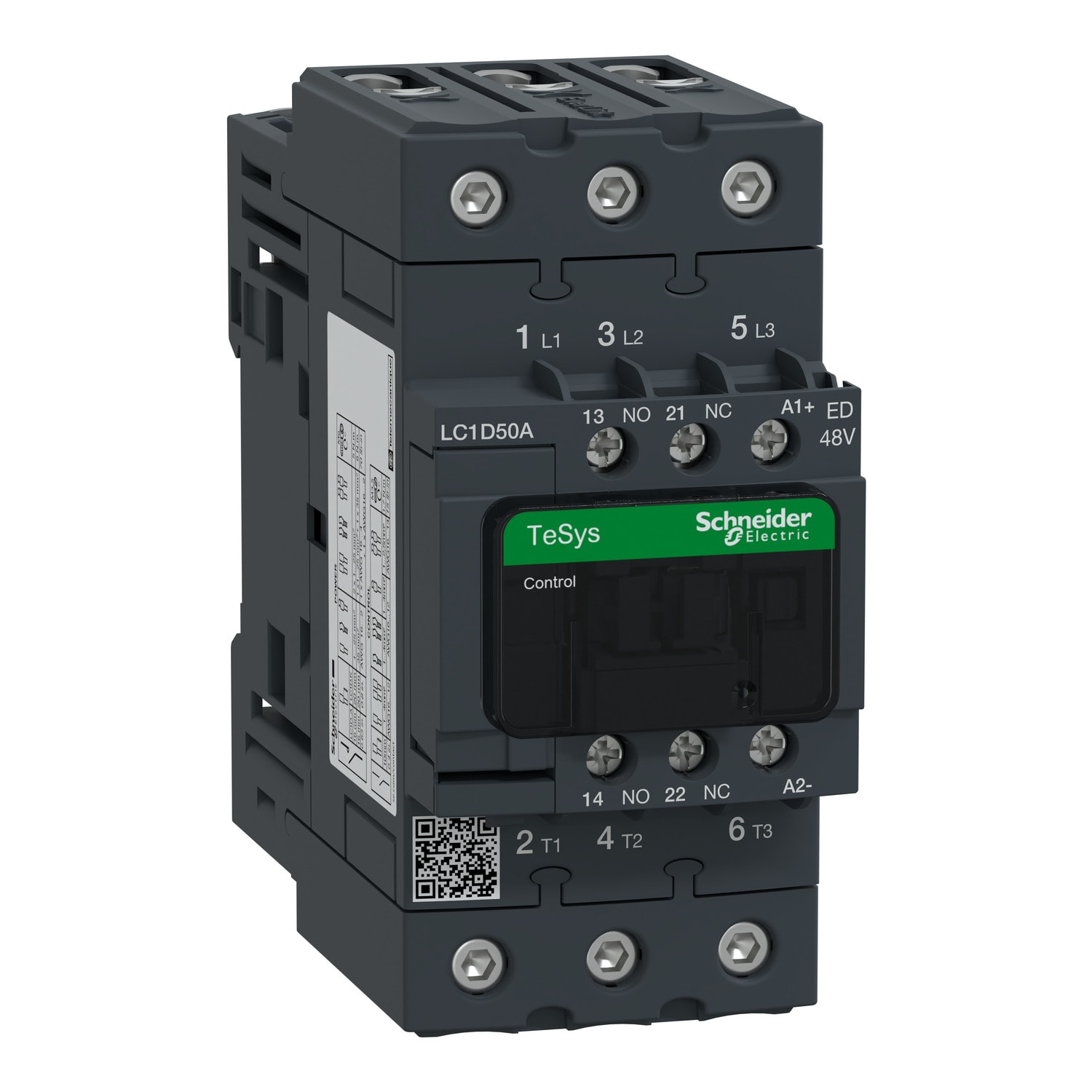 SCHNEIDER ELECTRIC - Contattore TeSys LC1D - 3 poli - AC3 440V 50 A - 48 V CC