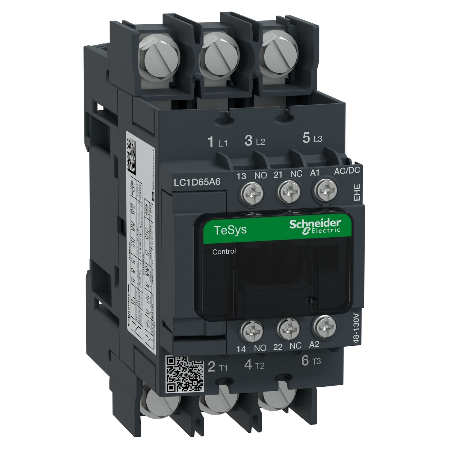 SCHNEIDER ELECTRIC - Contattore, TeSys Deca, 4P(4NO), AC-1, <=440V, 80A, bobina 100...250V AC/DC connessioni viti EverLink BTR