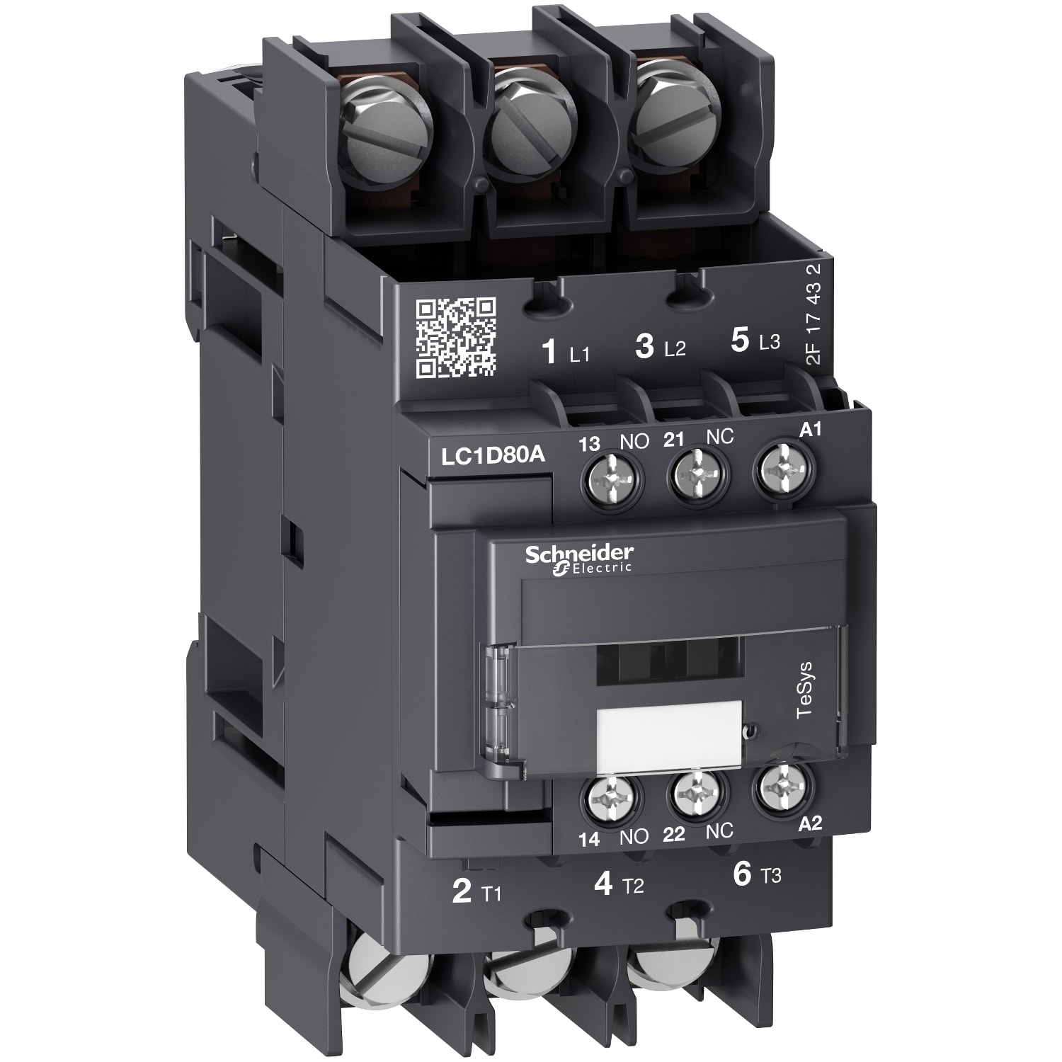 SCHNEIDER ELECTRIC - Contattore, TeSys Deca, 3P(3 NO), AC-3/AC-3e, <=440V, 66A, bobina 230V AC 50/60Hz connessioni a capicorda