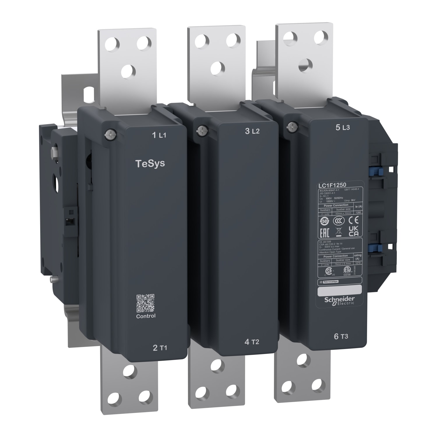 SCHNEIDER ELECTRIC - Contattore TeSys F - 3P (3 NA) - AC1 - <= 440 V 1260 A - 110 Vca