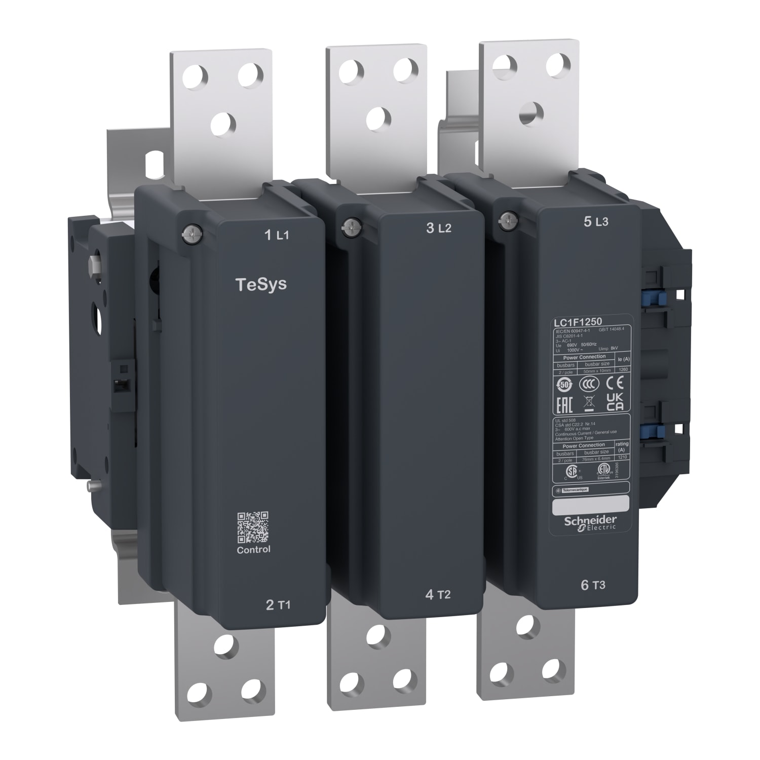 SCHNEIDER ELECTRIC - Contattore TeSys F - 3P (3 NA) - AC1 - <= 440 V 1260 A - 230 Vca