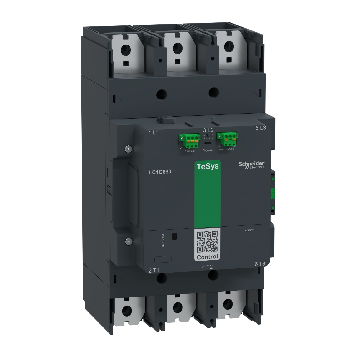 SCHNEIDER ELECTRIC - Contattore elevata potenza TeSys Giga, 3P (3NO), AC3 800A, versione Advanced, bobina elettronica 48…130V AC/DC