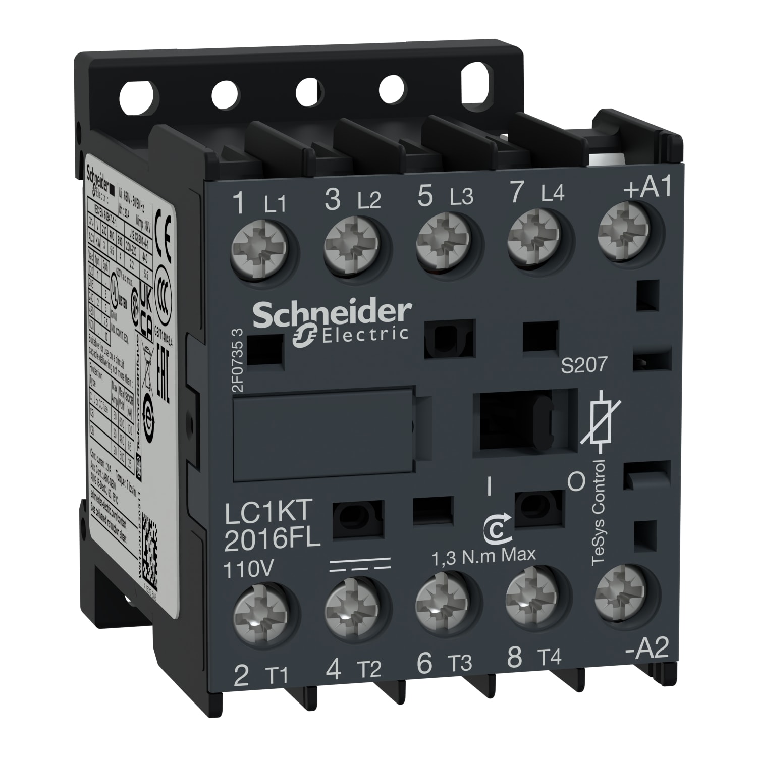 SCHNEIDER ELECTRIC - TeSys K contattore - 4P (4 NO) - AC-1 20 A - 72 V DC rail