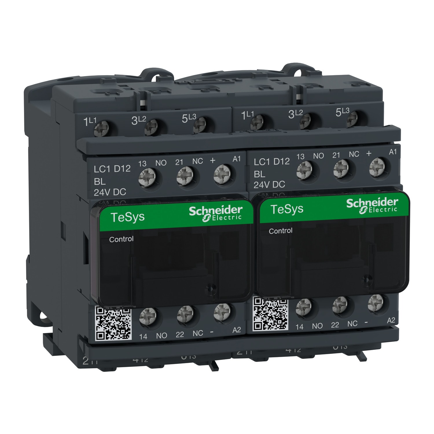 SCHNEIDER ELECTRIC - Teleinvertitore TeSys LC2-D - 3 poli - CA-3 440 V 12 A - Bobina 24 V CC