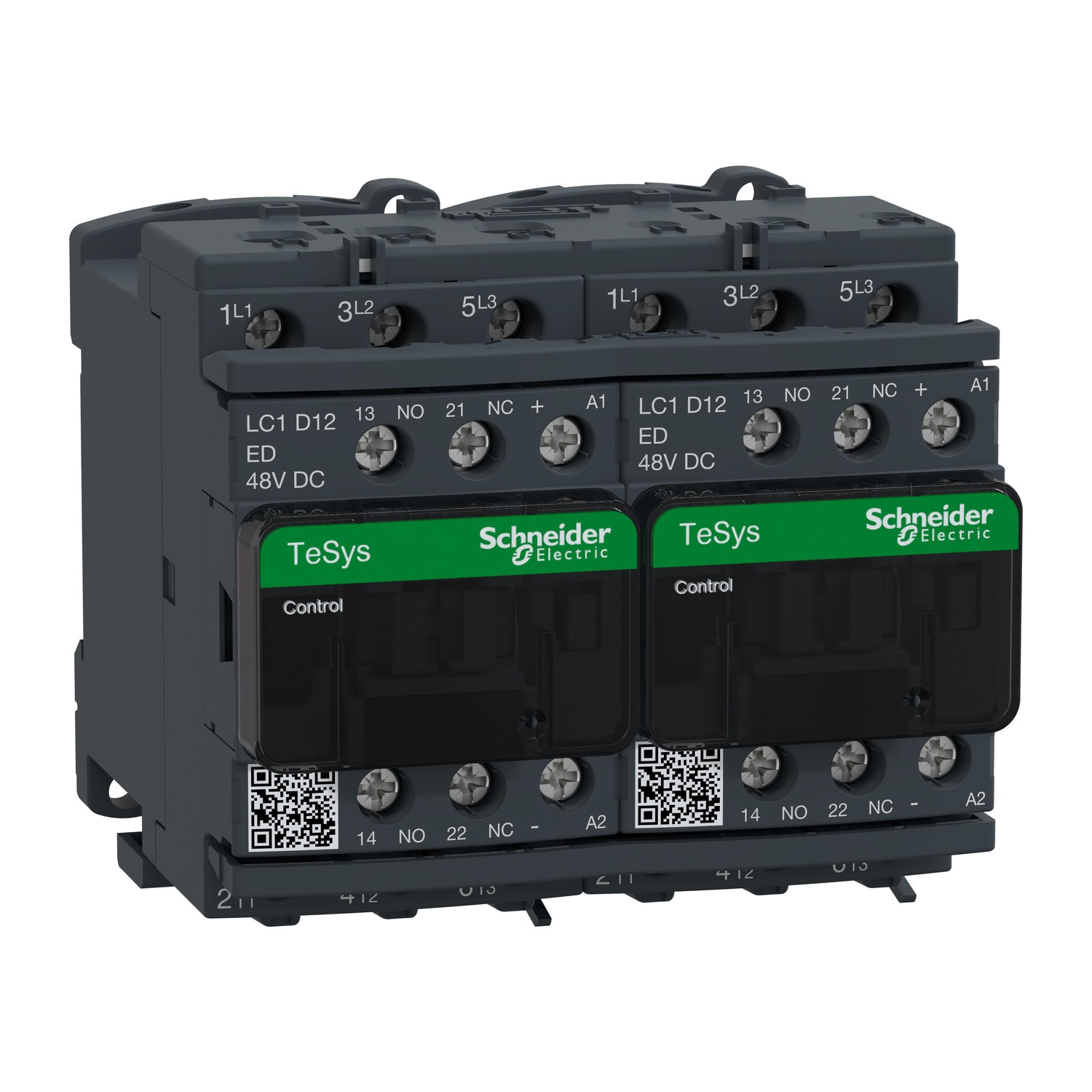 SCHNEIDER ELECTRIC - Teleinvertitore TeSys LC2D - 3 poli - AC3 440 V 12 A - 48 V CC