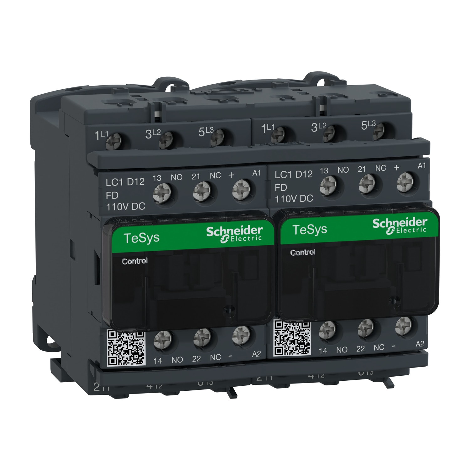 SCHNEIDER ELECTRIC - Teleinvertitore TeSys LC2D - 3 poli - AC3 440 V 12 A - 110 Vcc
