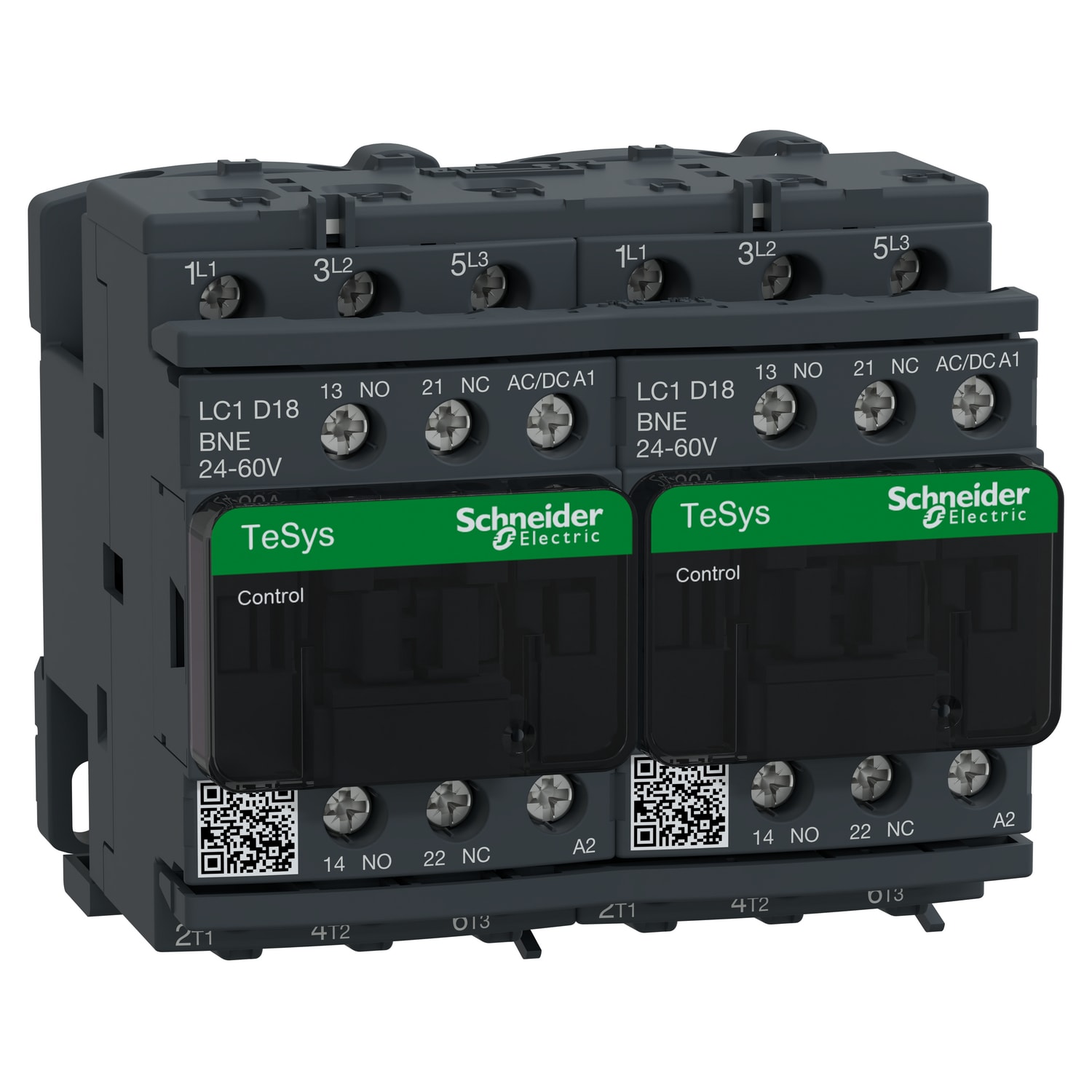 SCHNEIDER ELECTRIC - TeSys D teleinvertitore - 3P - <= 440 V - 18 A AC-3 - 24...60 V AC/DC