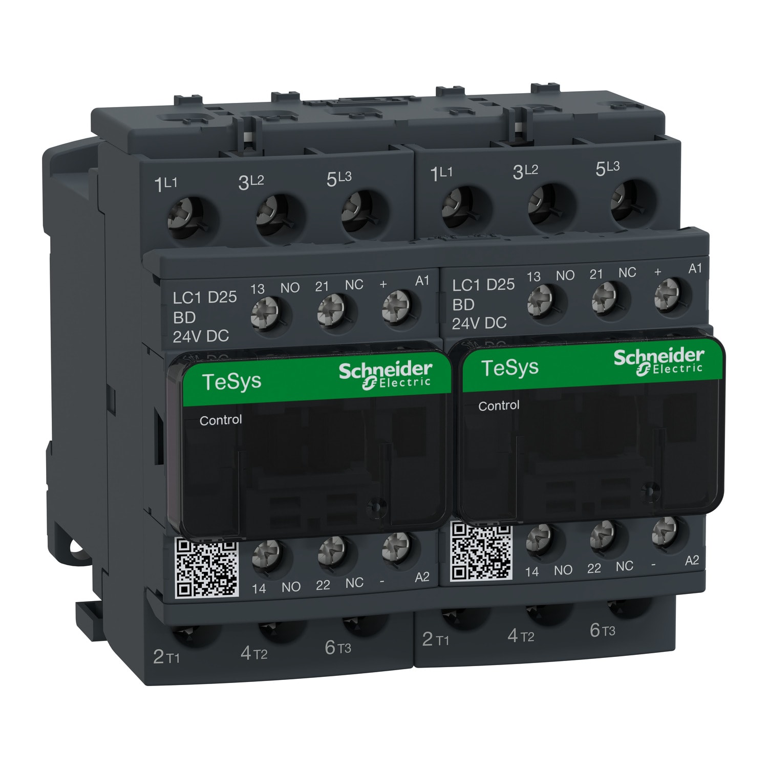 SCHNEIDER ELECTRIC - Teleinvertitore TeSys LC2D - 3 poli - AC3 440 V 25 A - 24 V CC