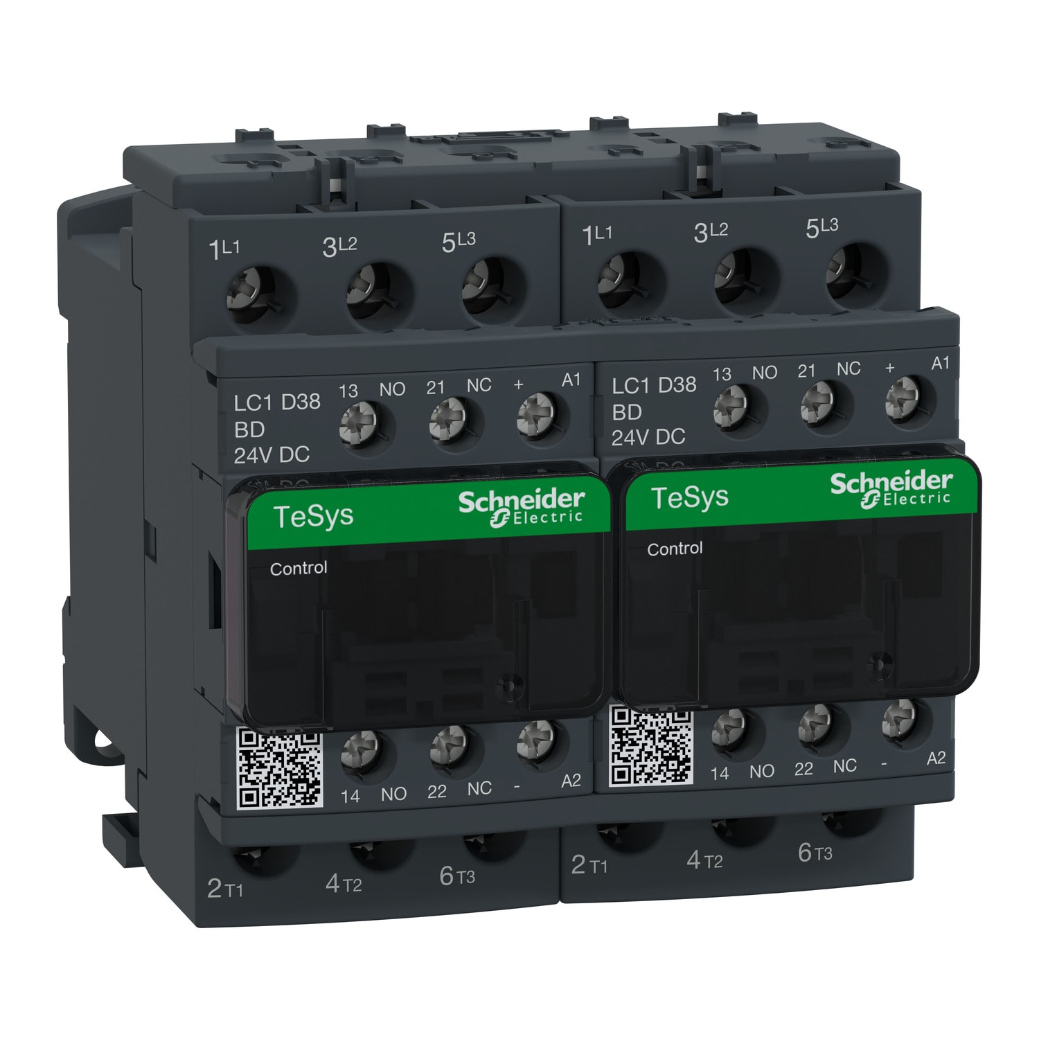 SCHNEIDER ELECTRIC - Teleinvertitore TeSys LC2D - 3 poli - AC3 440 V 38 A - 24 V CC