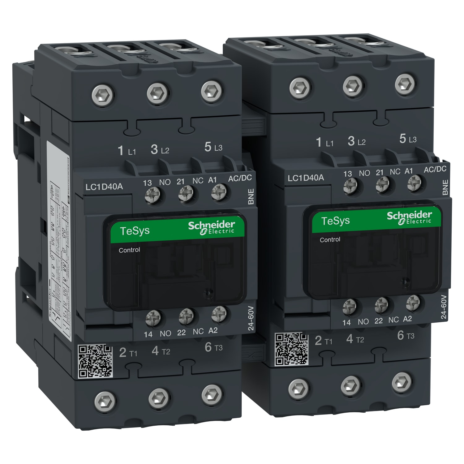 SCHNEIDER ELECTRIC - TeSys D teleinvertitore - 3P - <= 440 V - 40 A AC-3 - 24...60 V AC/DC