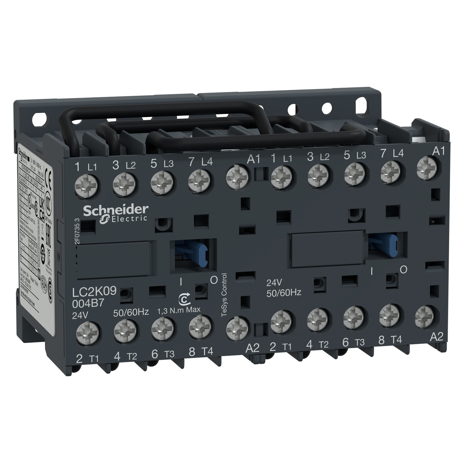 SCHNEIDER ELECTRIC - Contattore di commutazione,TeSys K,4P,AC,1,<=440V 20A,48V AC bobina