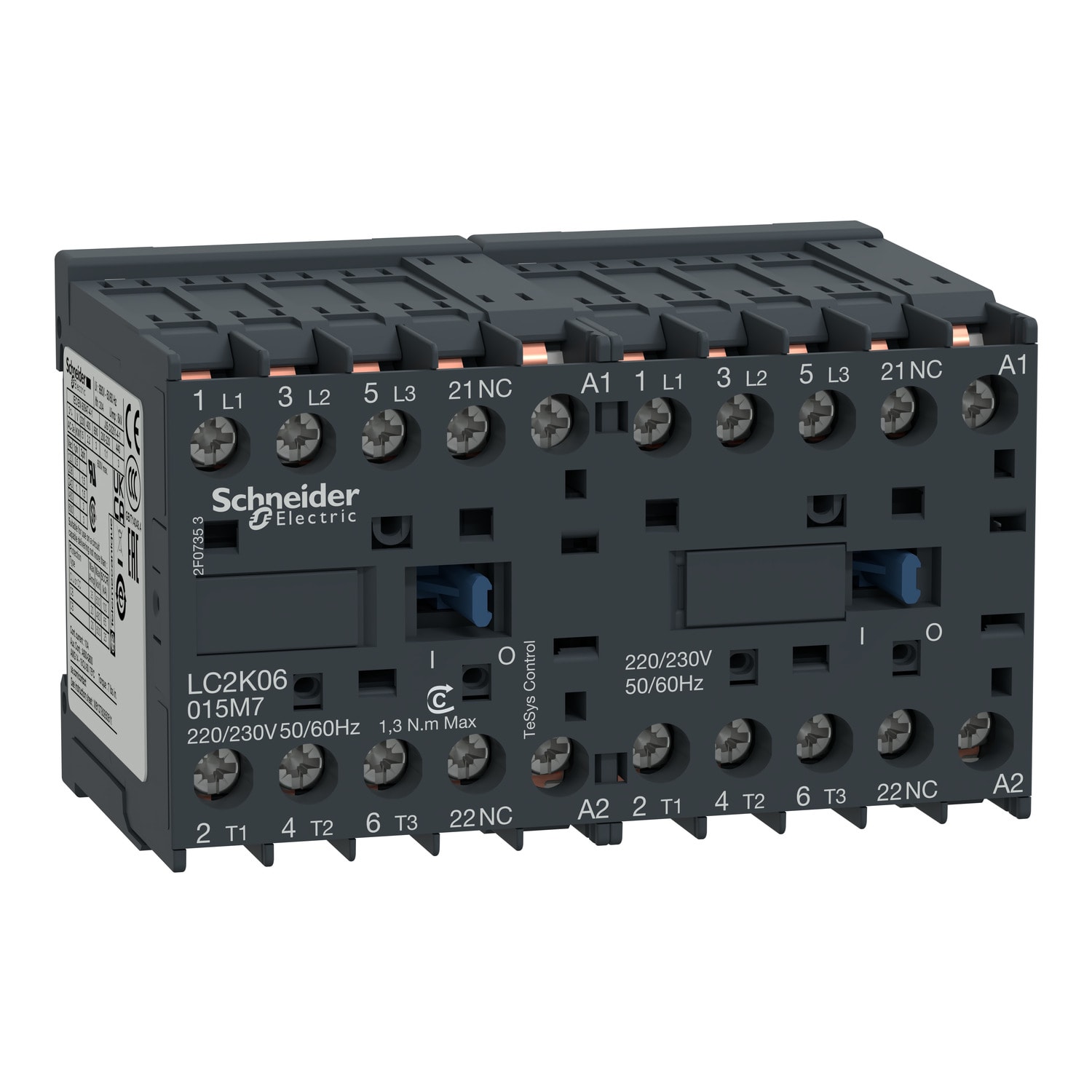 SCHNEIDER ELECTRIC - Teleinvertitore TeSys LC2K – 3 poli – AC3 – 440 V 9 A – 48 V CA