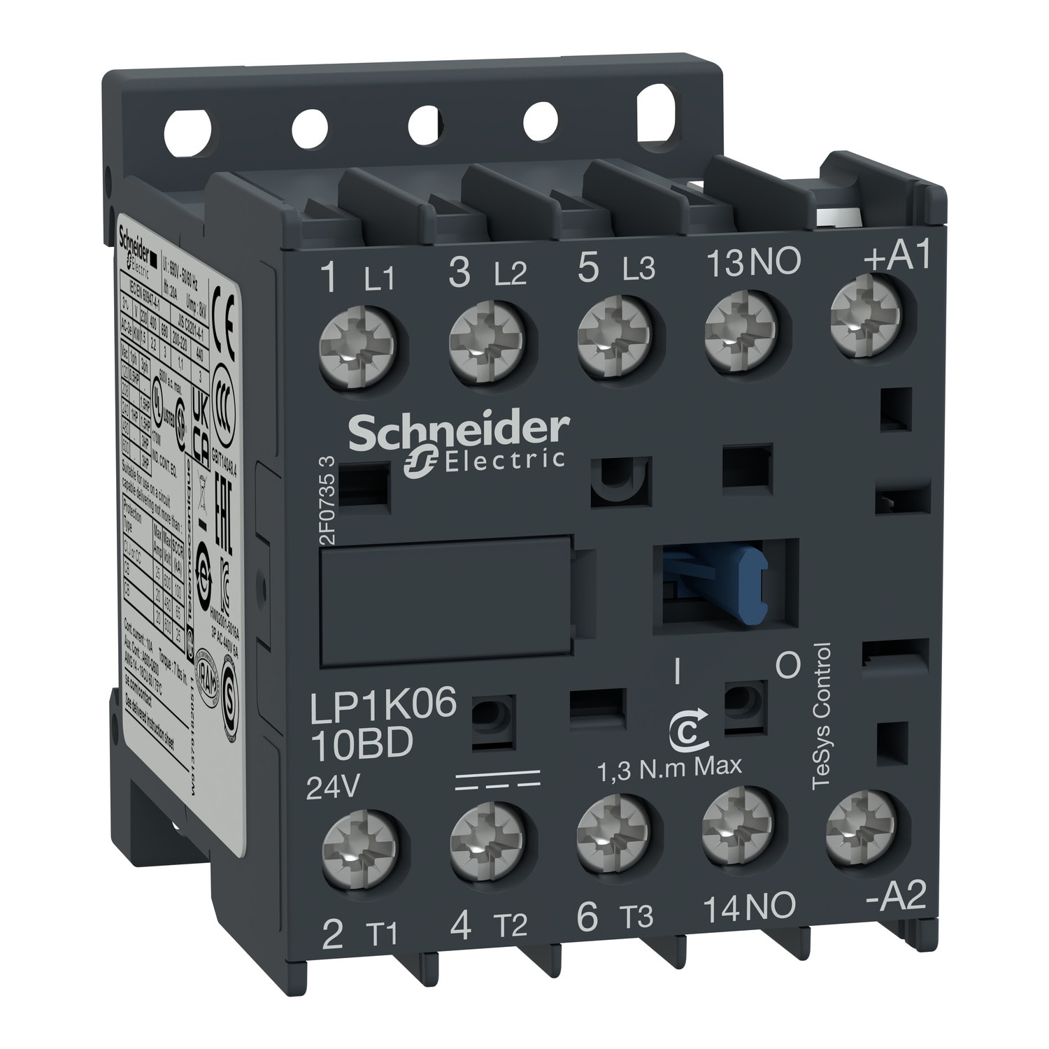 SCHNEIDER ELECTRIC - Contattore TeSys LP1-K - 3 poli - AC3 440V 9 A - 24 V CC
