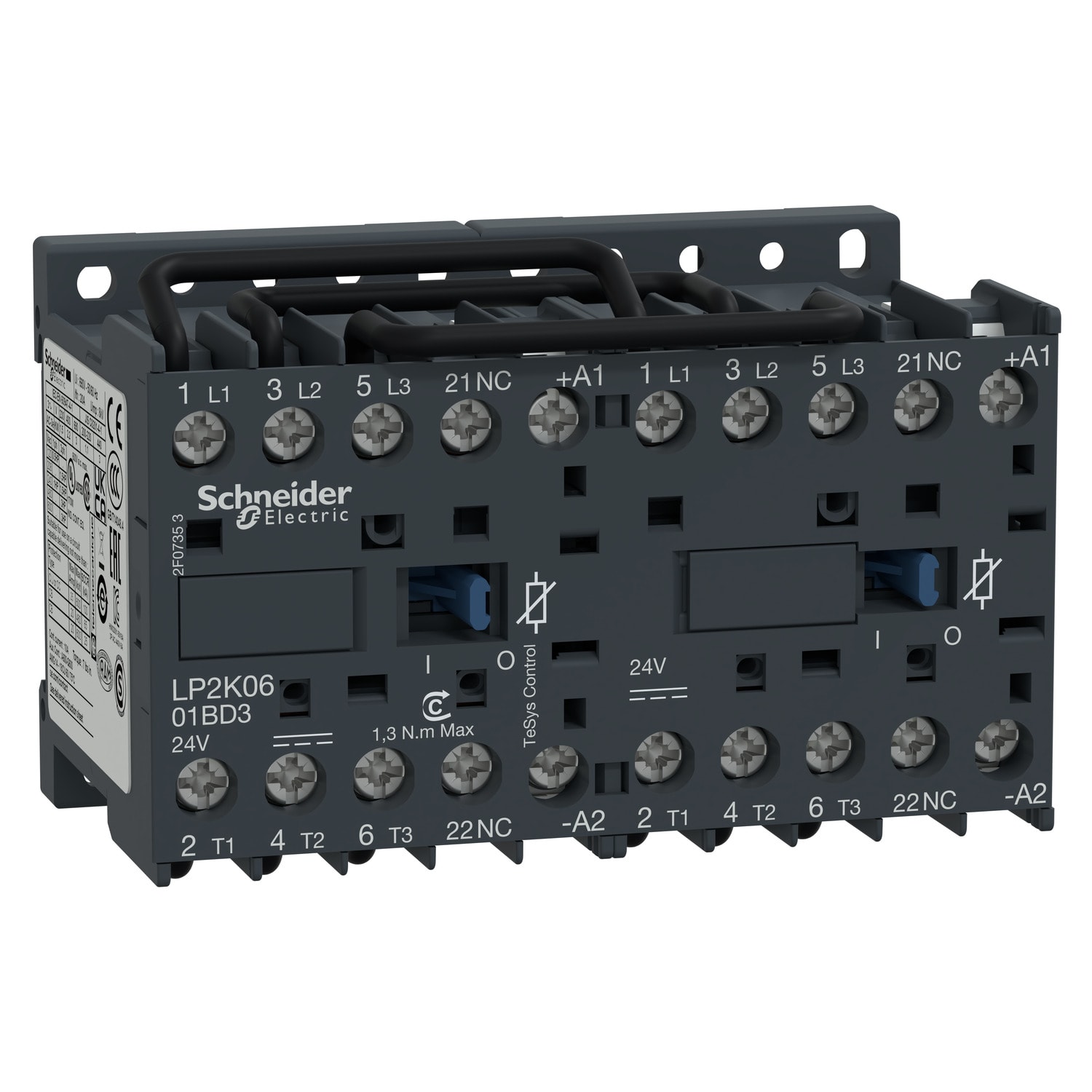 SCHNEIDER ELECTRIC - Teleinvertitore TeSys LP2K - 3 poli – AC3 440 V 6 A - 24 VCC