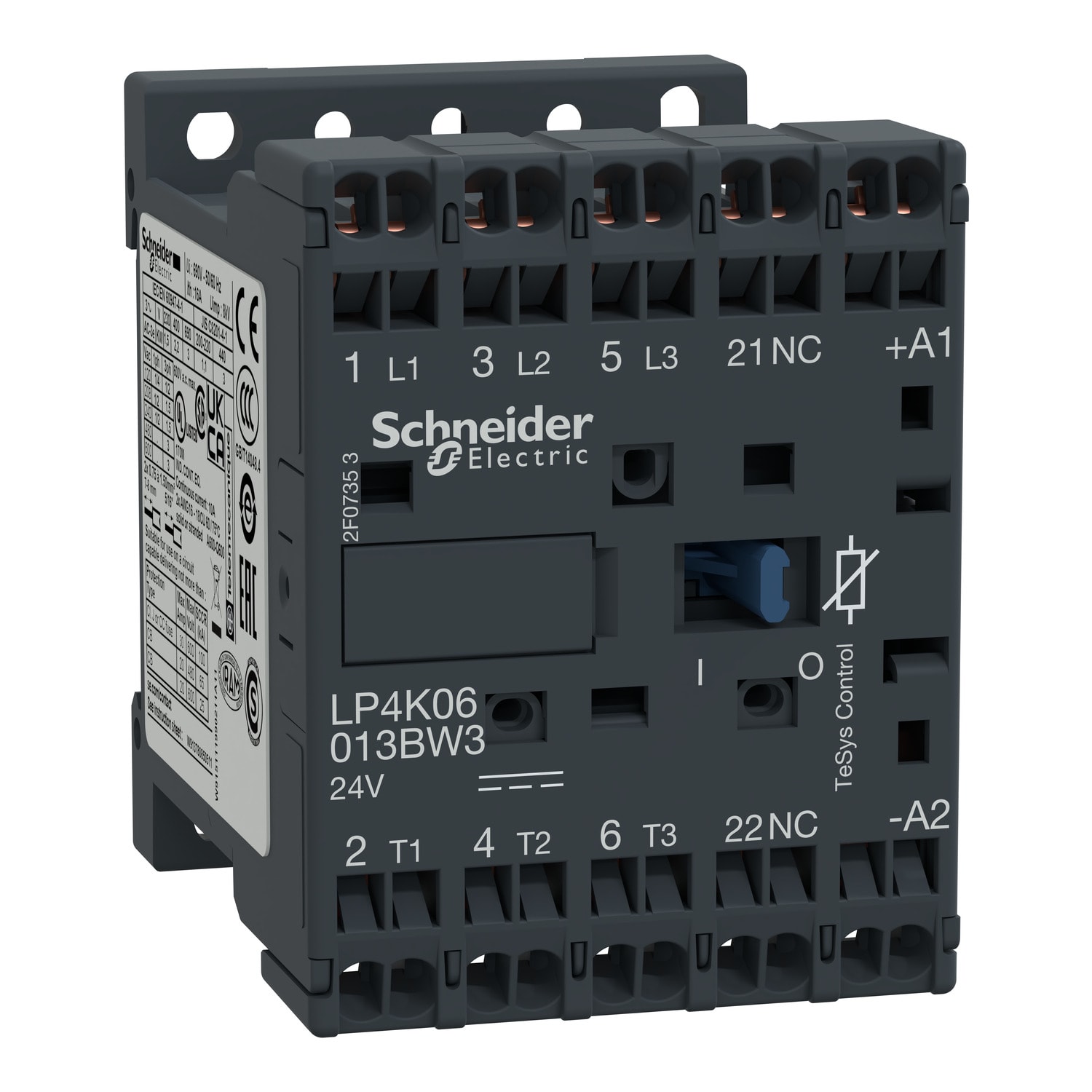 SCHNEIDER ELECTRIC - CONTATTORE 6A 24VCC BC MOLLA