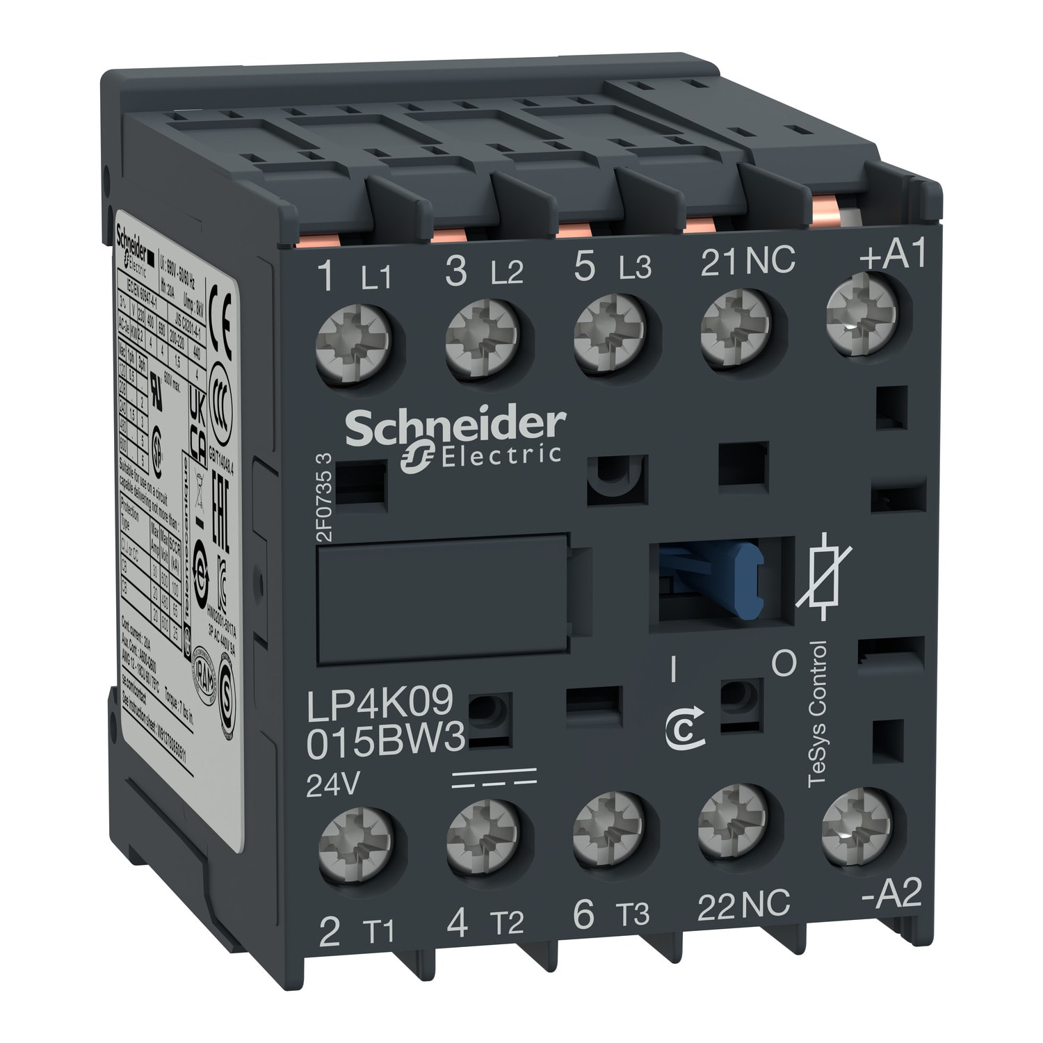 SCHNEIDER ELECTRIC - Contattore TeSys LP4K - 3 poli - AC3 440V 9 A - 24 V CC