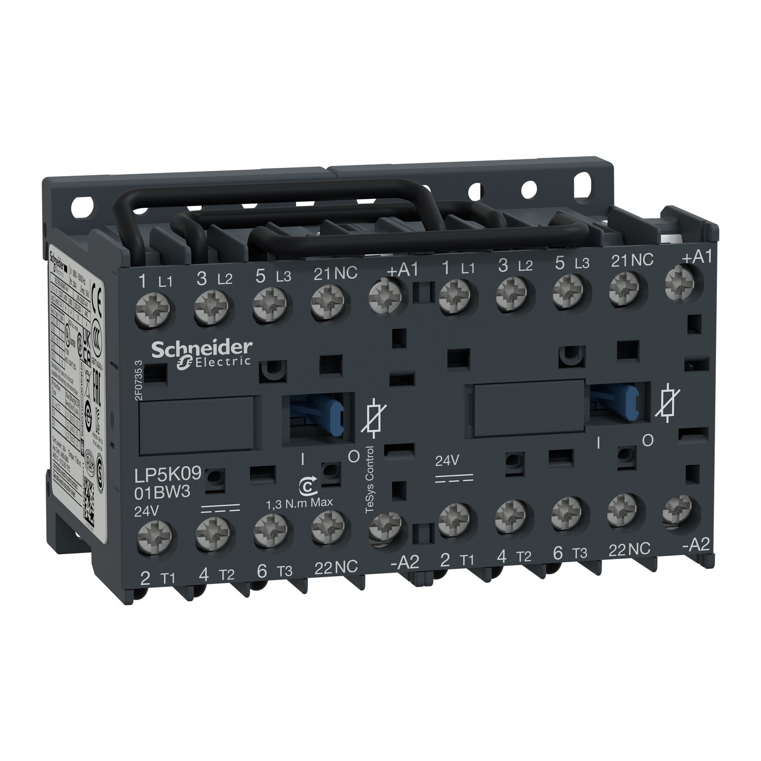SCHNEIDER ELECTRIC - Teleinvertitore TeSys LP5K - 3 poli - AC3 440V 9 A - 24 V DC