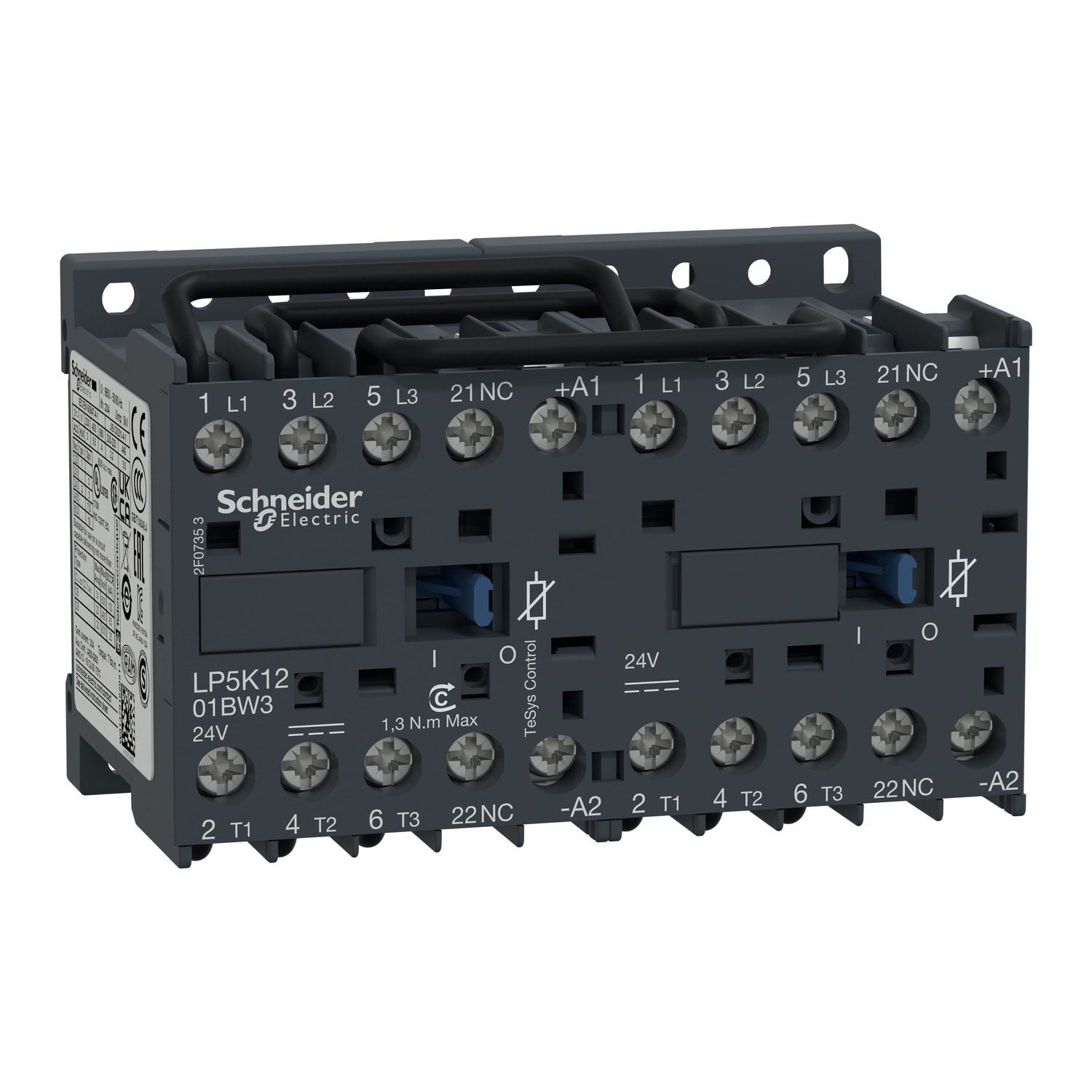 SCHNEIDER ELECTRIC - Teleinvertitore TeSys LP5K - 3 poli - AC3 440V 12 A - 24 V CA