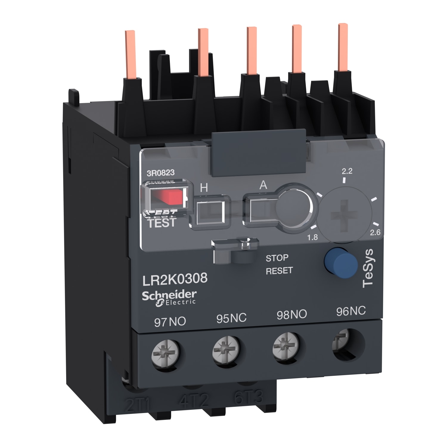 SCHNEIDER ELECTRIC - Relè sovraccarico termico per motore - TeSys LR2 K - 1,8..2,6 A - Classe 10A