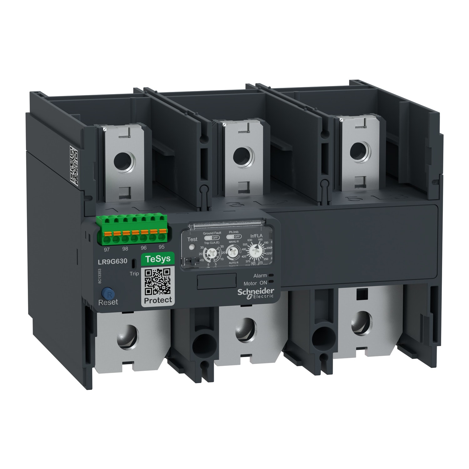 SCHNEIDER ELECTRIC - Relè di sovraccarico termico elettronico, TeSys Giga, 160-630 A, classe 5E-30E, collegamento di controllo a innesto