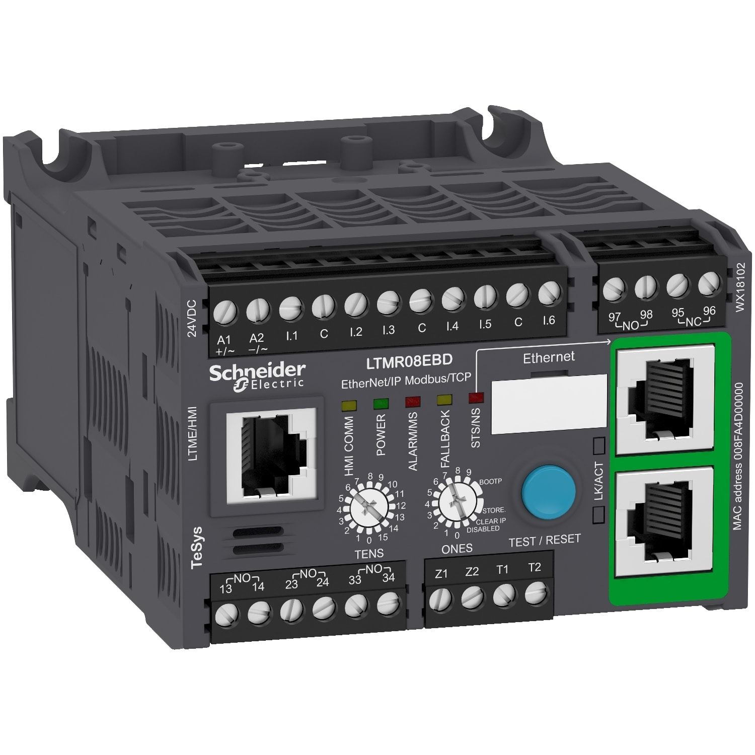 SCHNEIDER ELECTRIC - Controllore per motori LTMR TeSys T - 24 Vcc 8 A per Ethernet TCP/IP