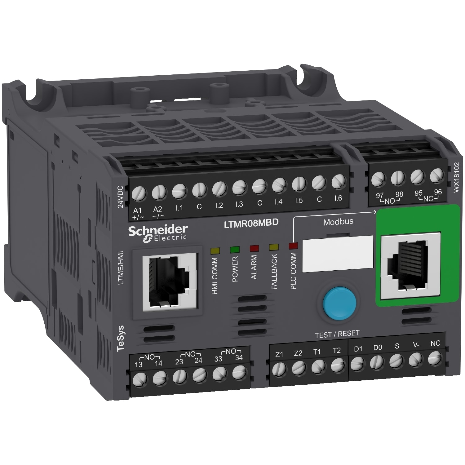 SCHNEIDER ELECTRIC - Controllore per motori LTMR TeSys T - 24 Vcc 8 A per Modbus