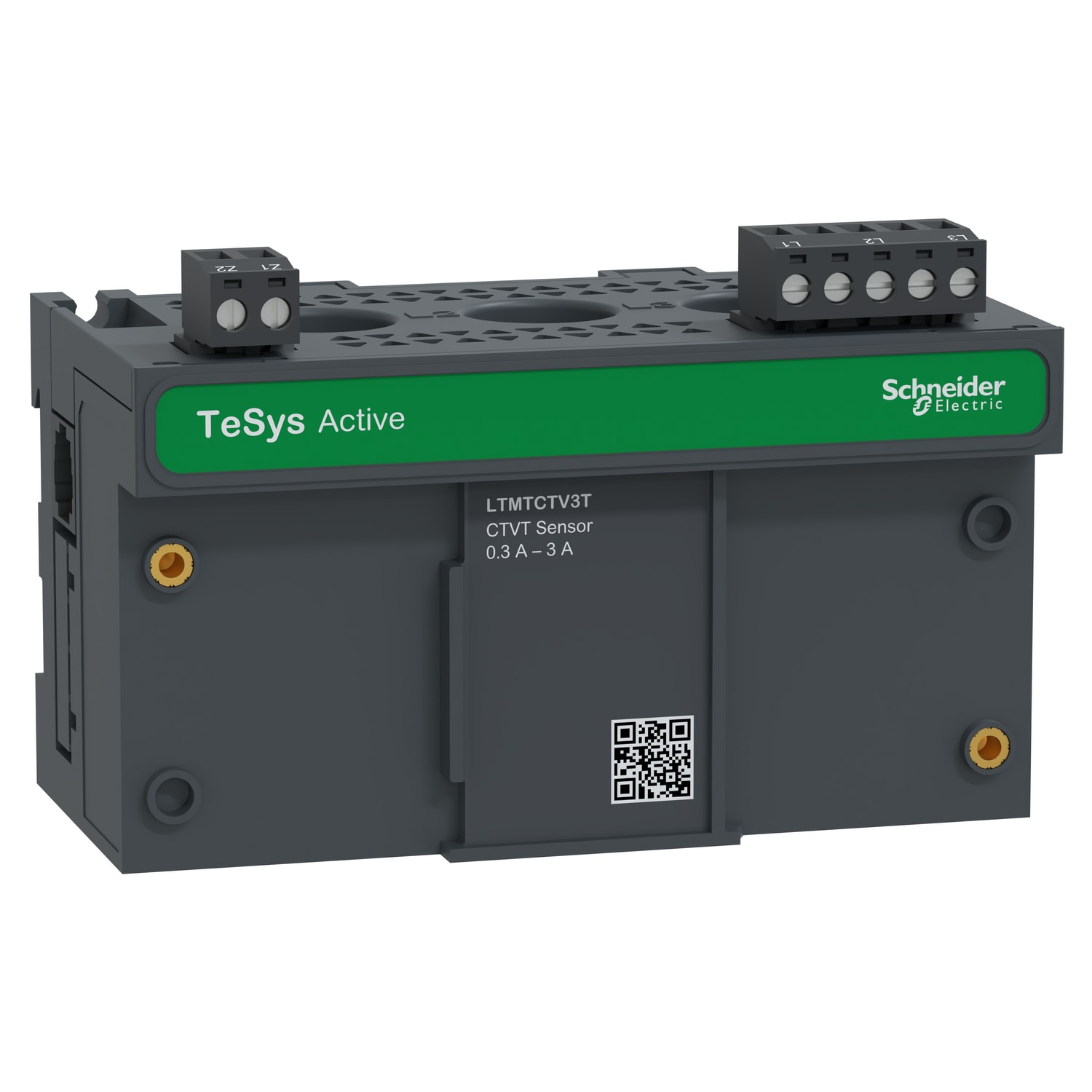 SCHNEIDER ELECTRIC - Modulo sensore, TeSys Tera, CTVT orizzontale da 0,3 a 3 A, 690 V, W110 mm, ingresso integrato per CT di guasto a terra, gestione motore