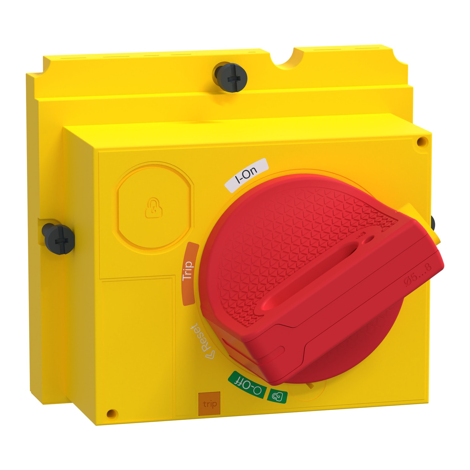 SCHNEIDER ELECTRIC - Manovra rotativa diretta, ComPacT NSX100/160/250, manovra rossa su fronte giallo, IP40