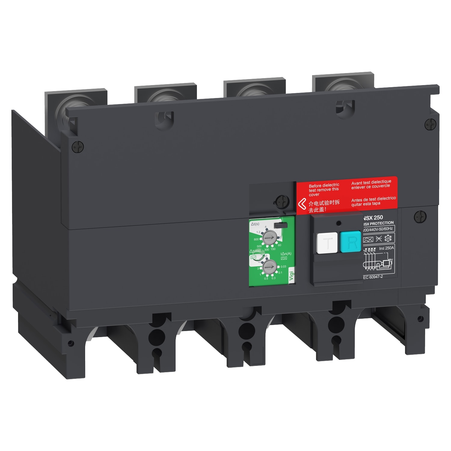 SCHNEIDER ELECTRIC - Modulo di protezione aggiuntivo per correnti differenziali VigiPacT, ComPacT NSX 250, da 200 VAC a 440 VAC, da 30 mA a 30 A, 4 poli